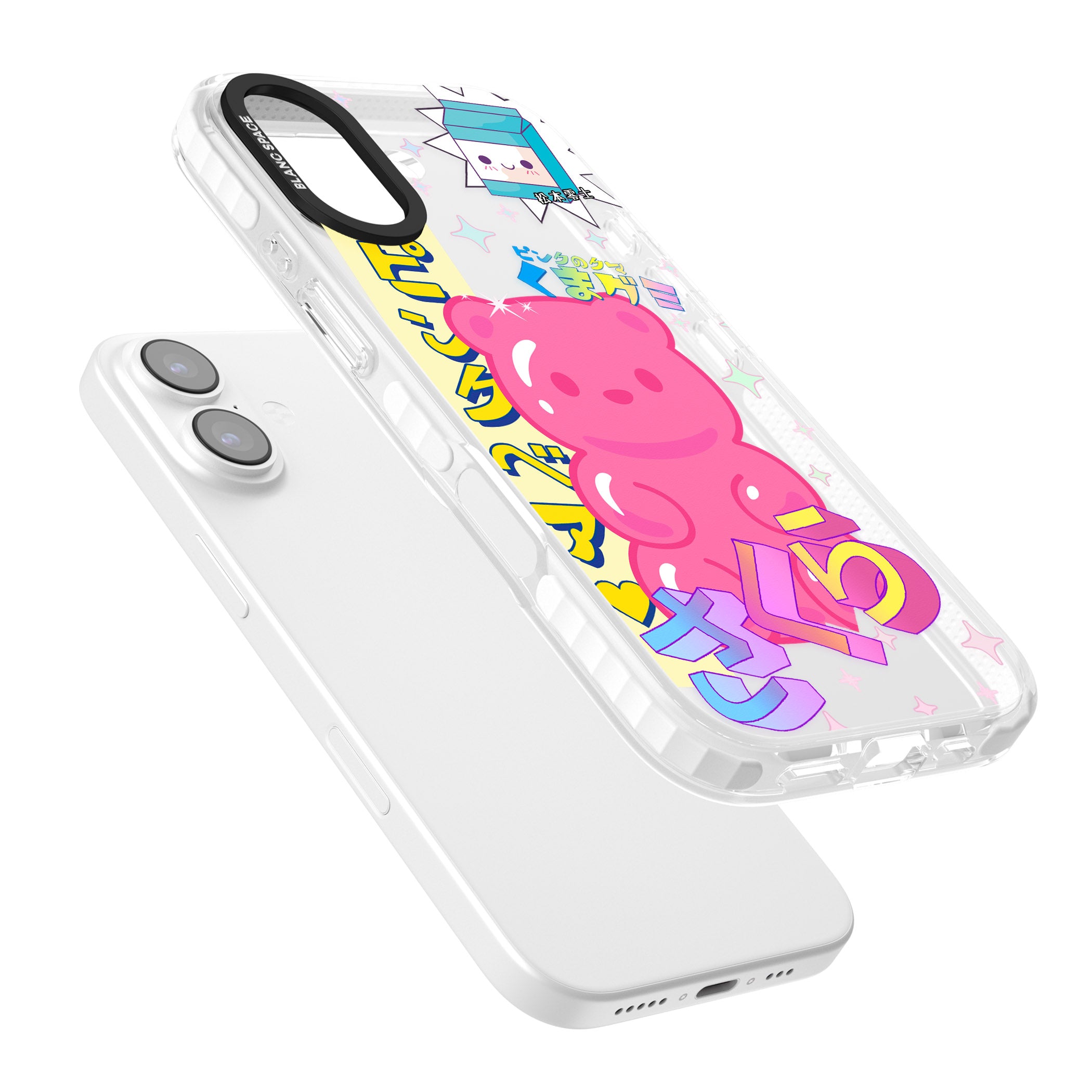 Kawaii Pink Bear Collage iPhone 17 Impact Clear Phone Case Colours