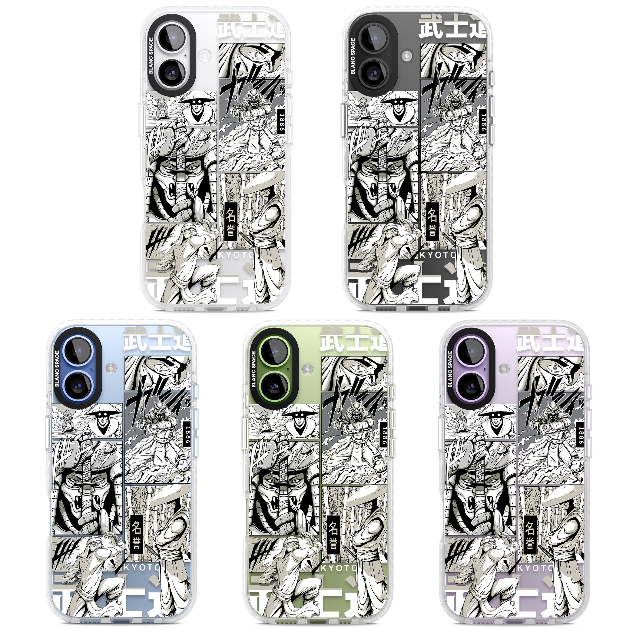 Greyscale Anime Comic iPhone 17 Impact Clear Phone Case APT Impact Protection