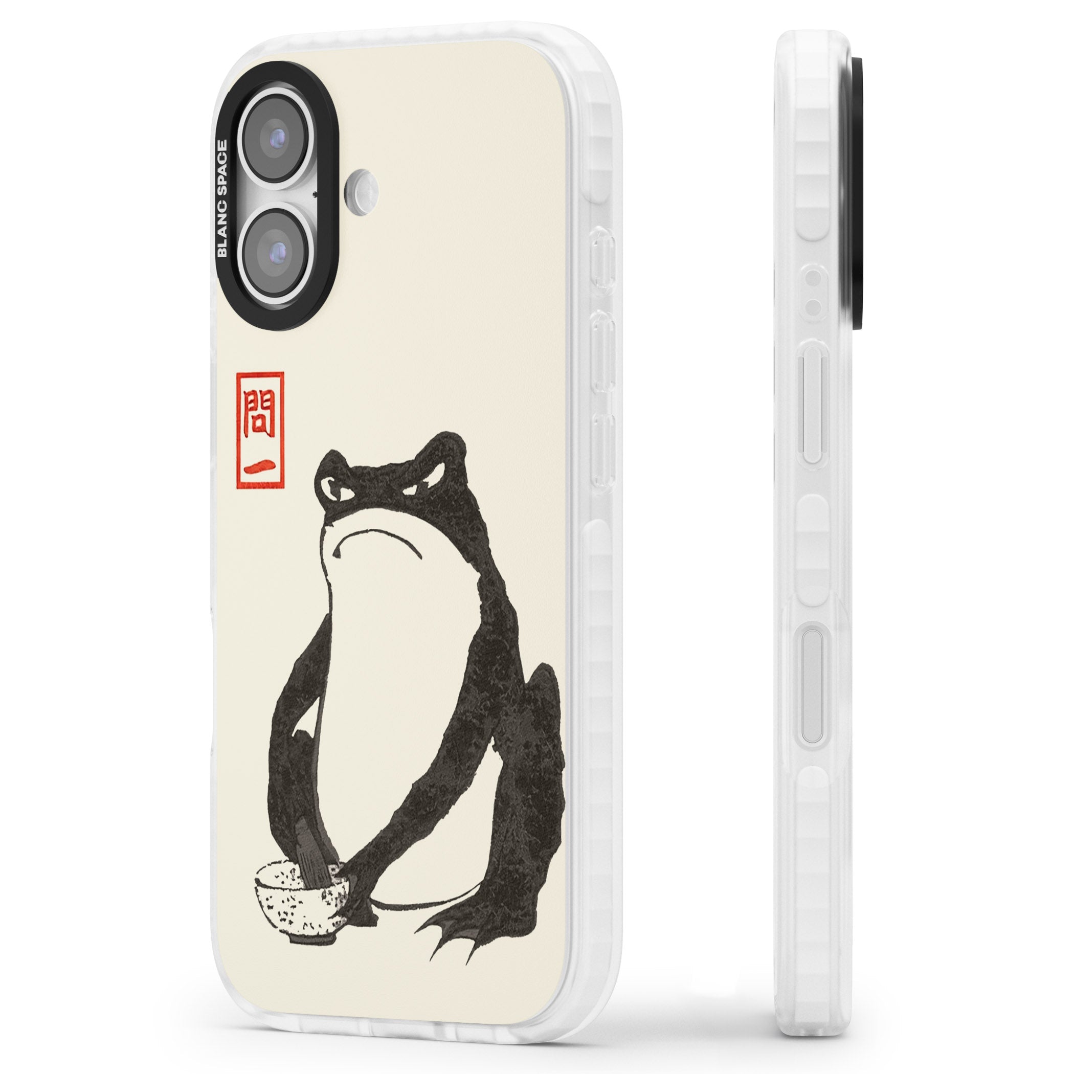 Matsumoto Hoji Grumpy Toad iPhone 17 Impact Clear Phone Case Side Profile