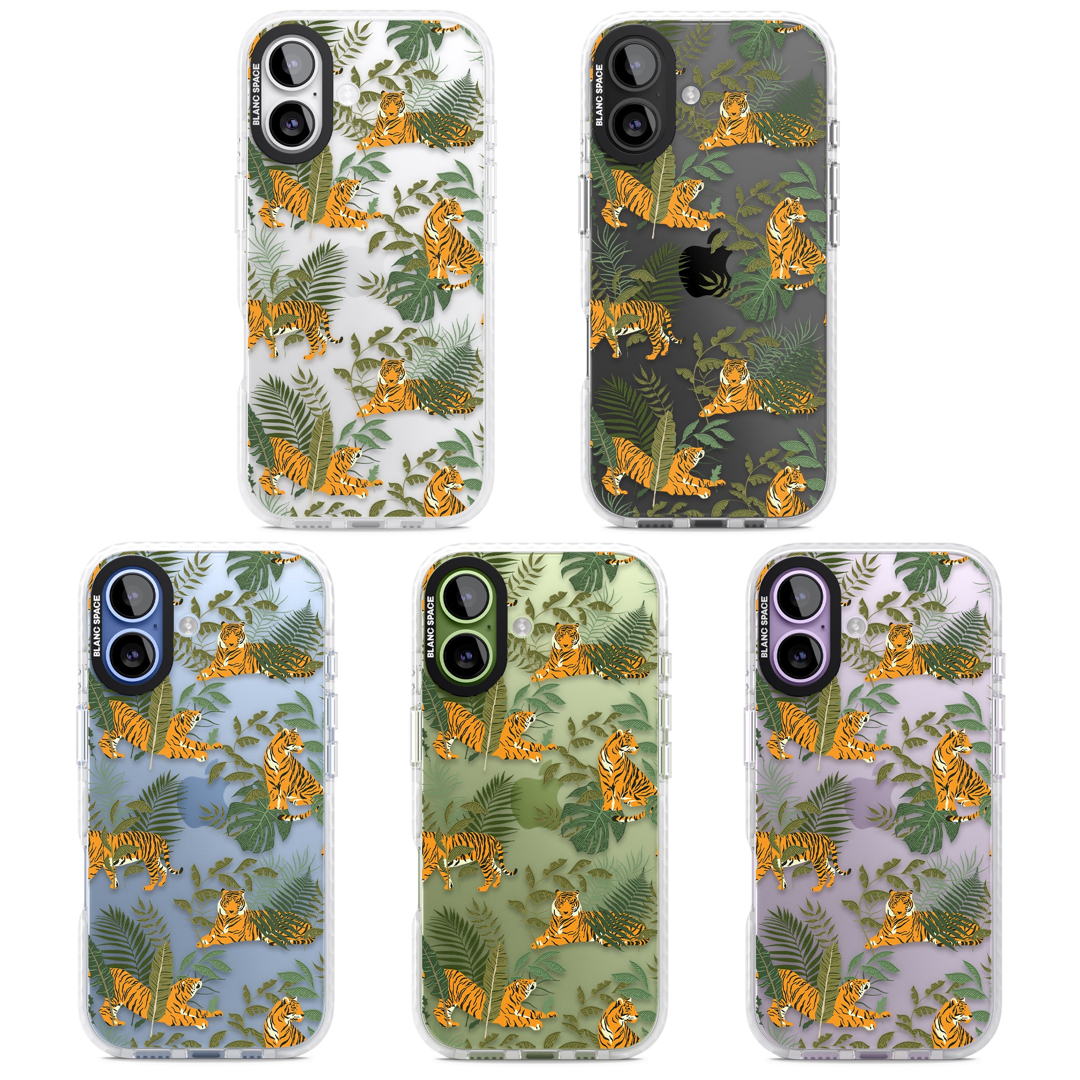 Tiger & Fern Jungle iPhone 17 Impact Clear Phone Case APT Impact Protection
