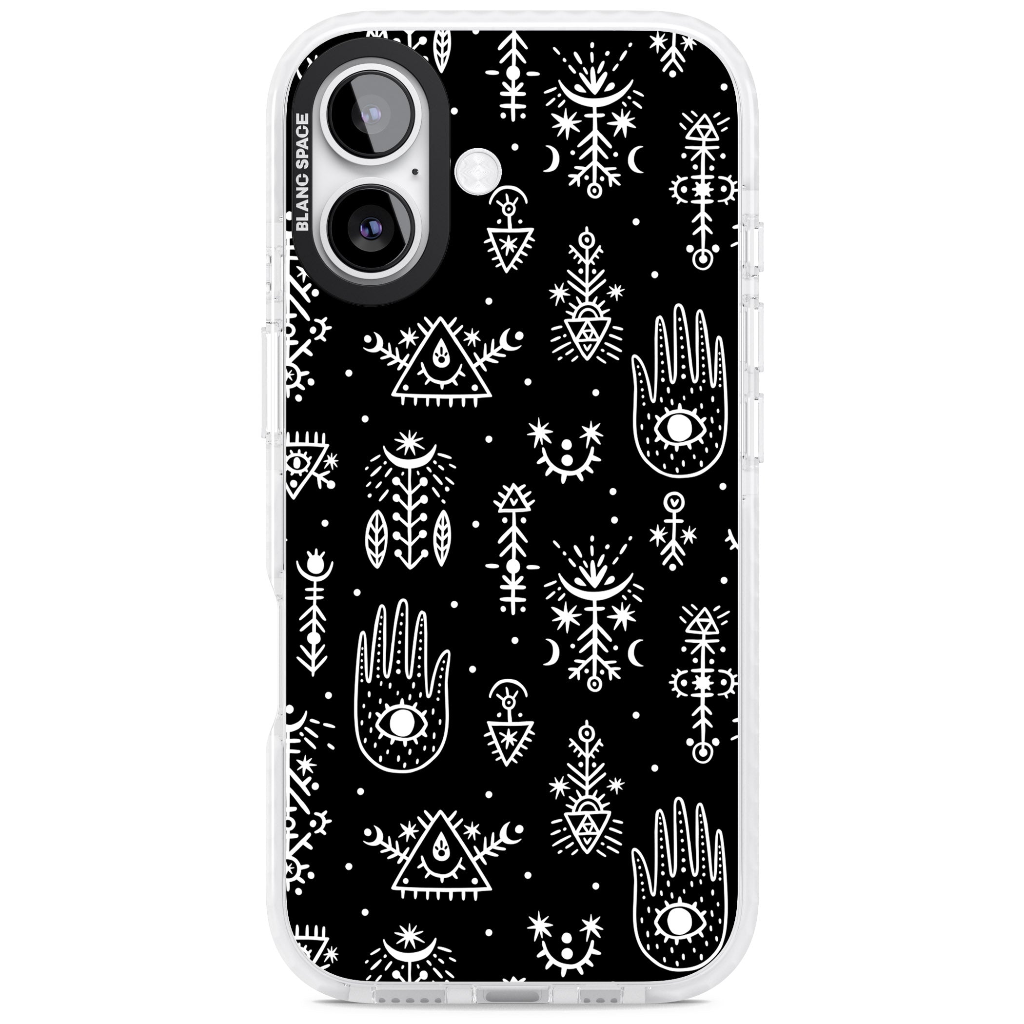 Tribal Symbols Black iPhone 17 Impact Clear Phone Case