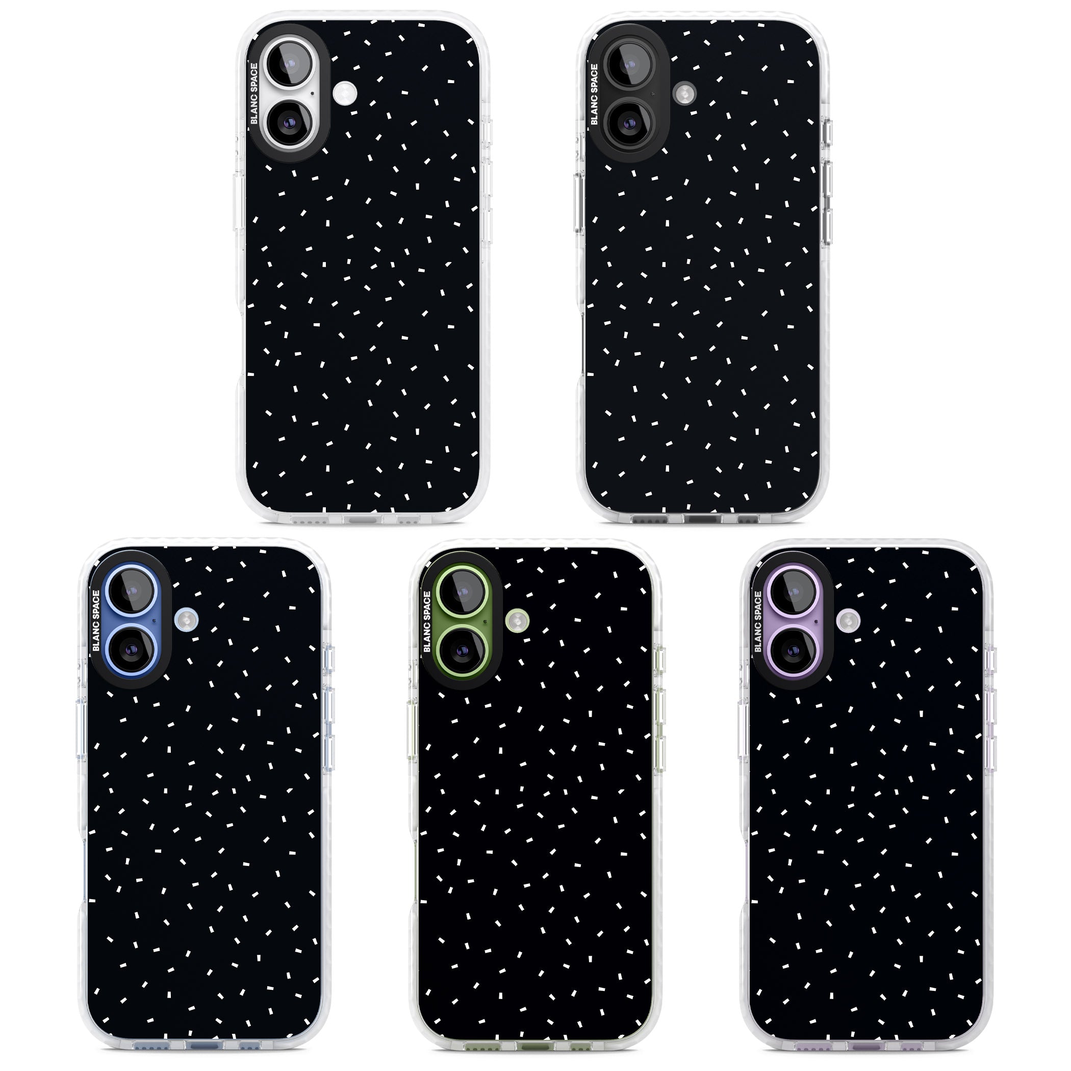 Confetti (Black) iPhone 17 Impact Clear Phone Case APT Impact Protection