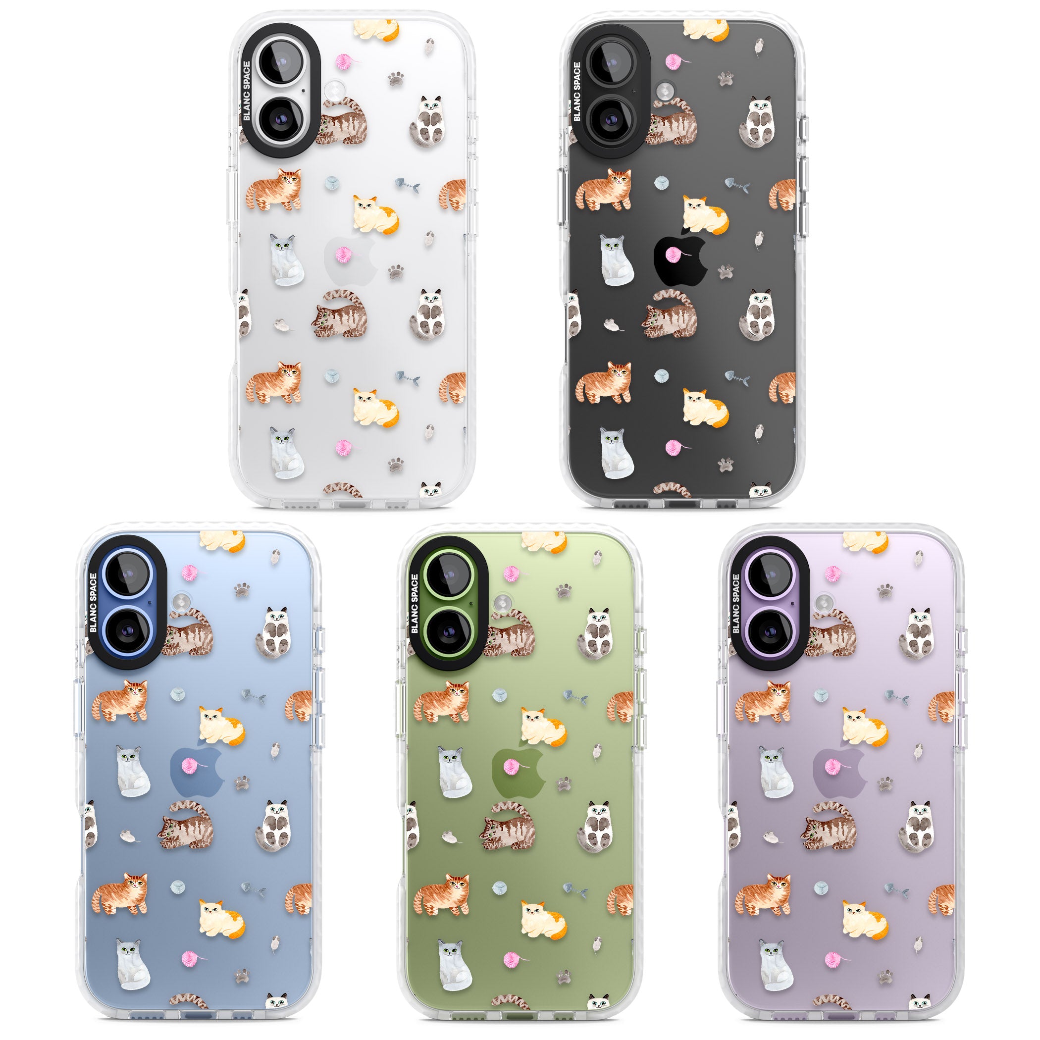 Playful Cats iPhone 17 Impact Clear Phone Case APT Impact Protection