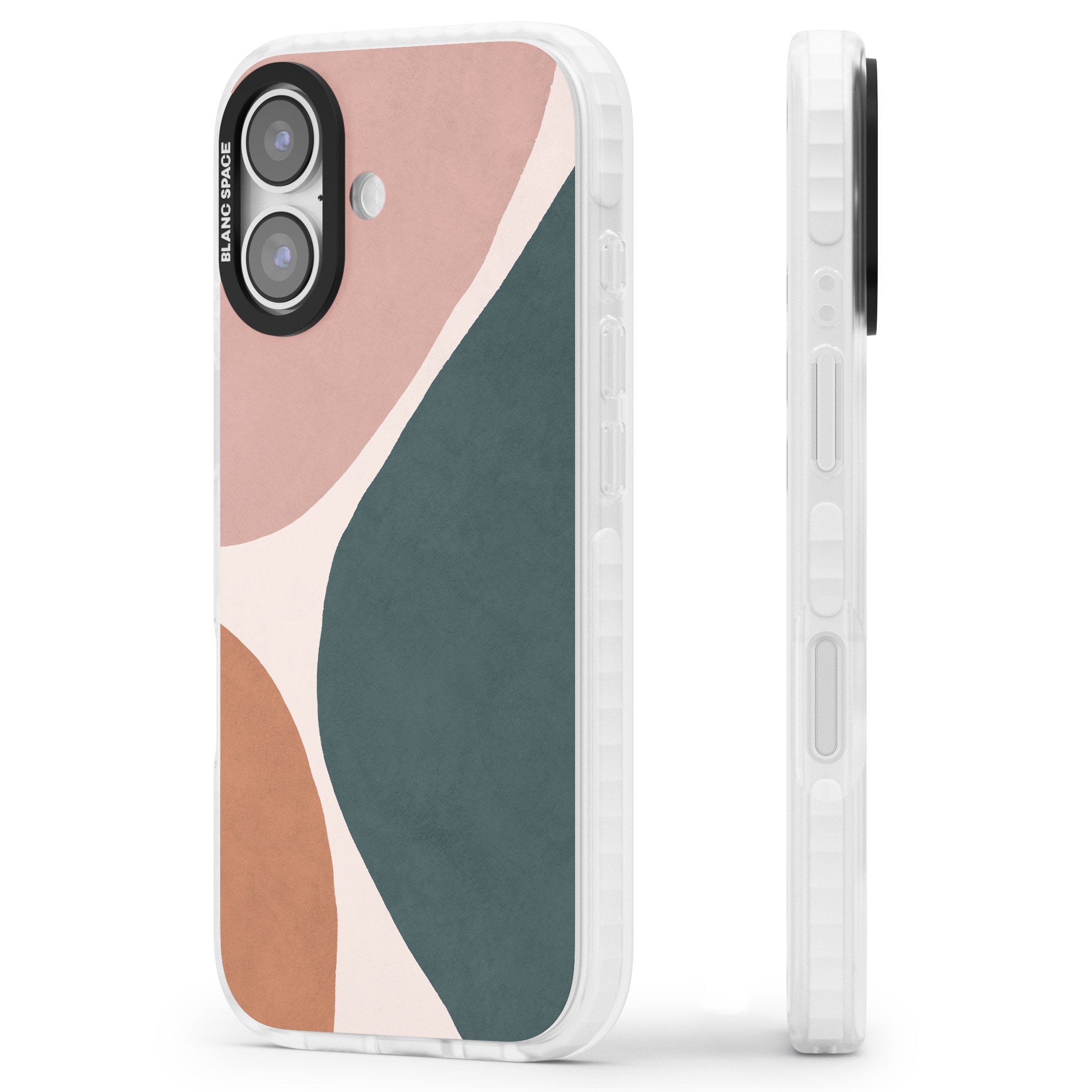 Lush Abstract Watercolour Design #8 iPhone 17 Impact Pro Clear Phone Case Side Profile
