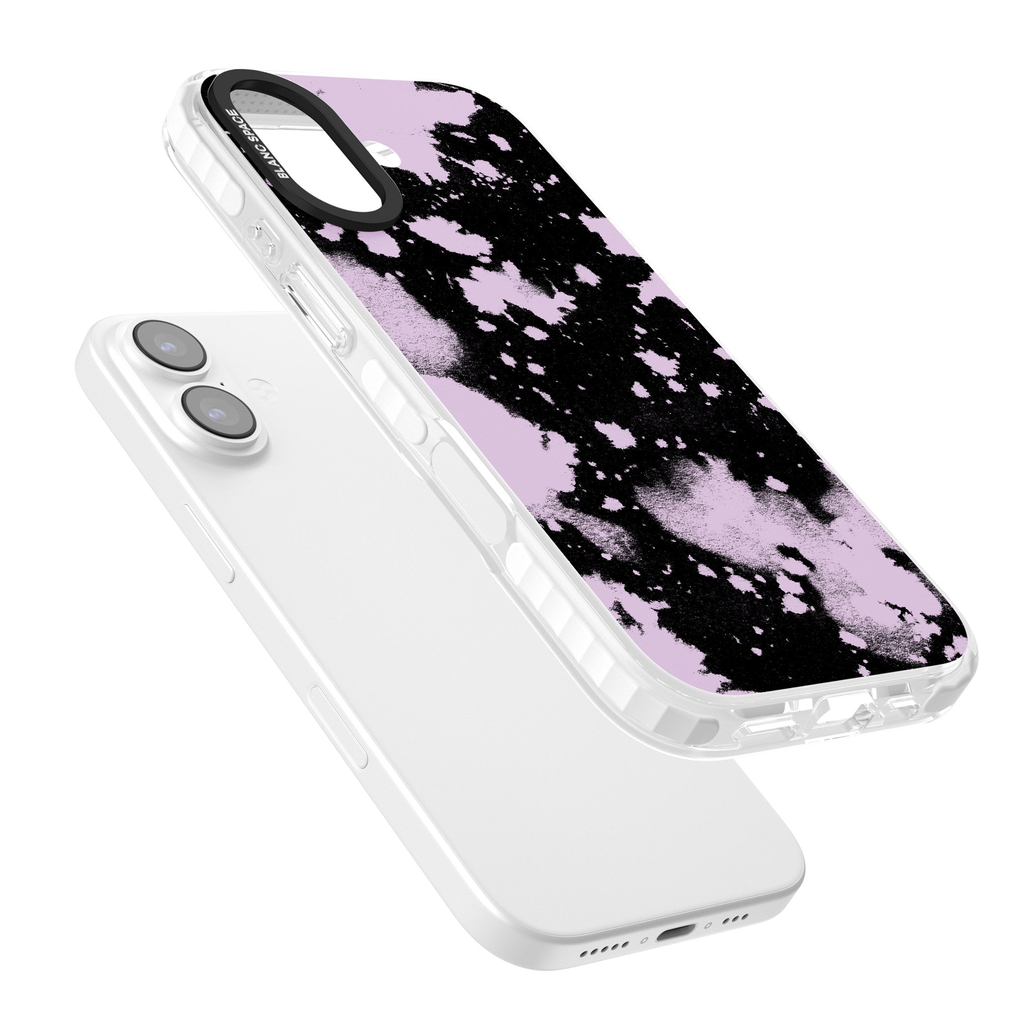 Pink & Black Acid Wash Tie Dye iPhone 17 Impact Pro Clear Phone Case Colours