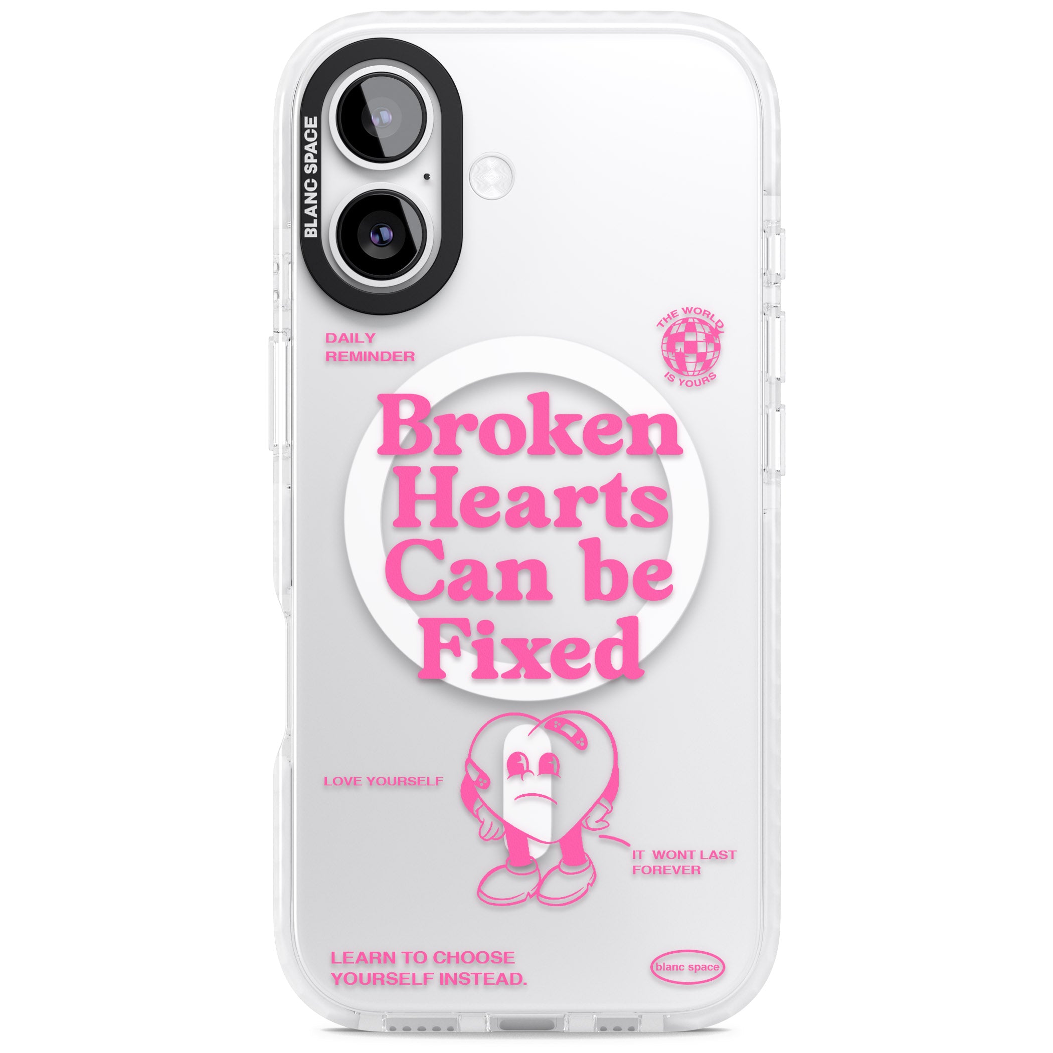 Broken Hearts Can Be Fixed iPhone 17 Impact Pro Clear Phone Case