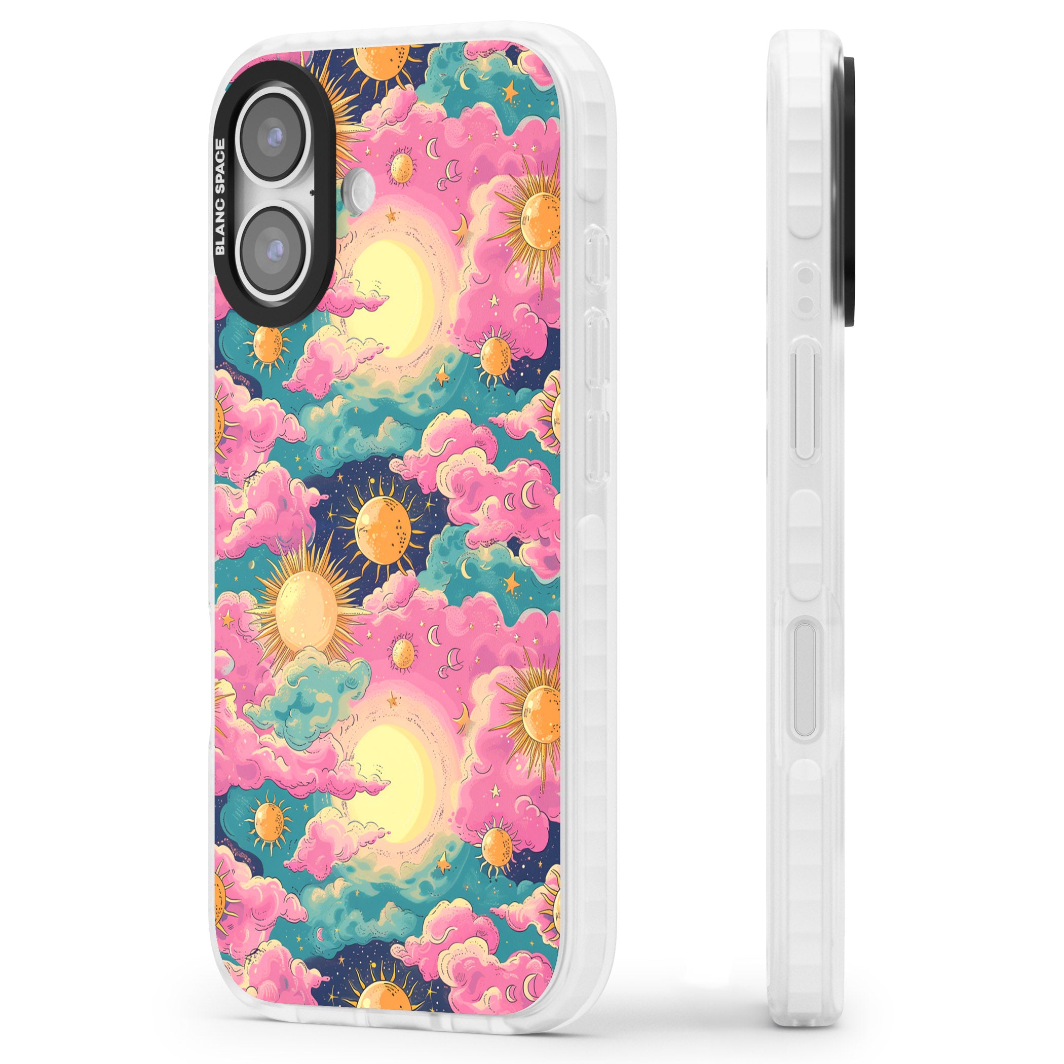Starlight Clouds iPhone 17 Impact Pro Clear Phone Case Side Profile