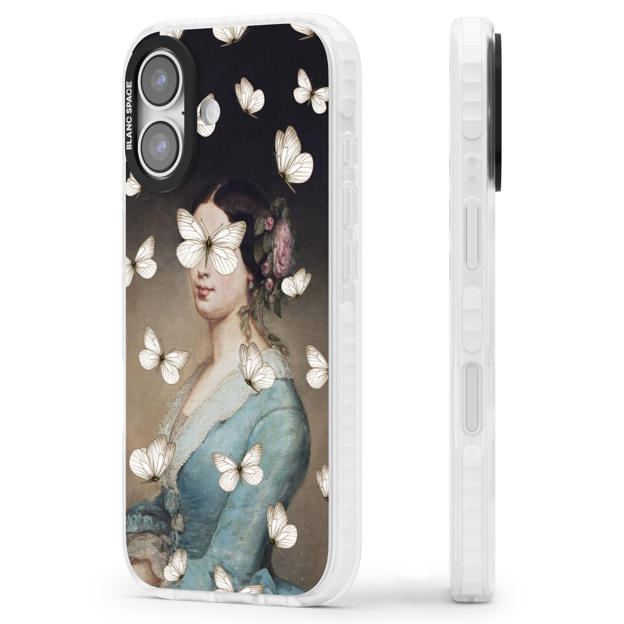 Butterfly Beauty iPhone 17 Impact Pro Clear Phone Case Side Profile