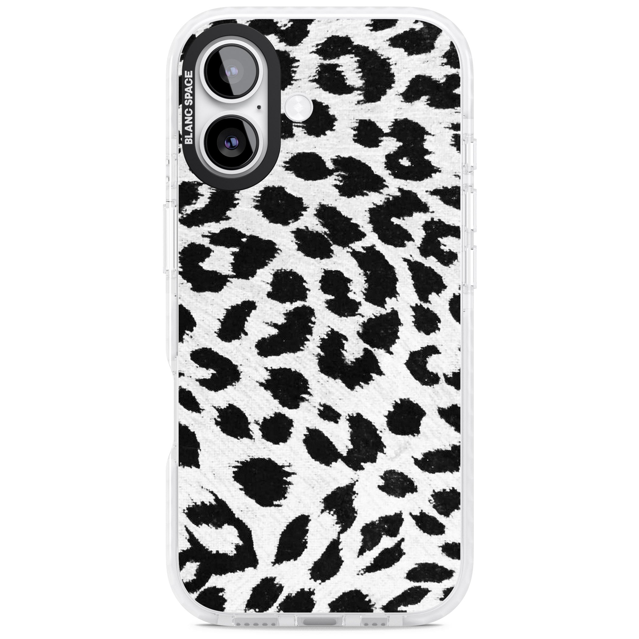 Rar Leopard Print White iPhone 17 Impact Pro Clear Phone Case