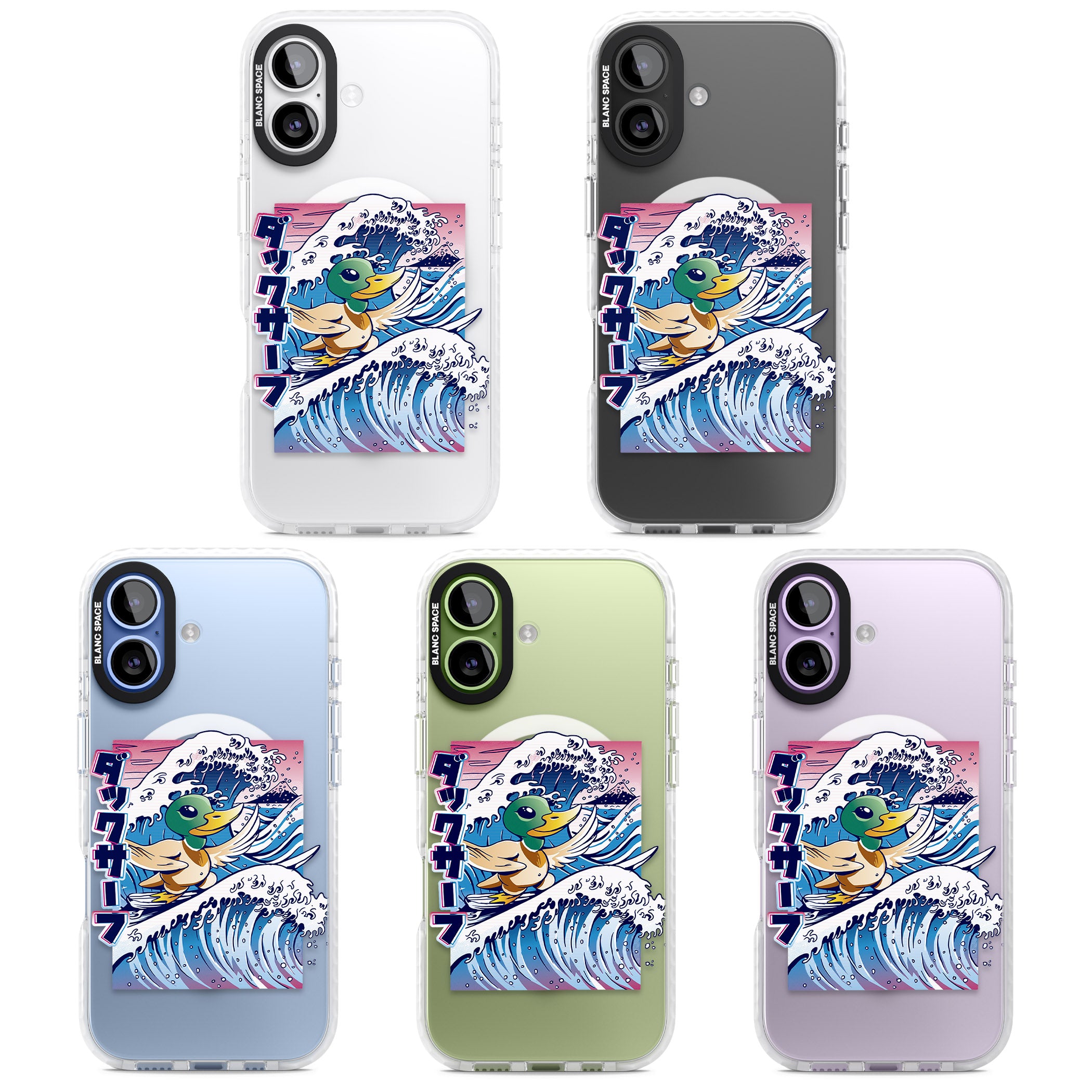 Duck Surf iPhone 17 Impact Pro Clear Phone Case APT Impact Protection