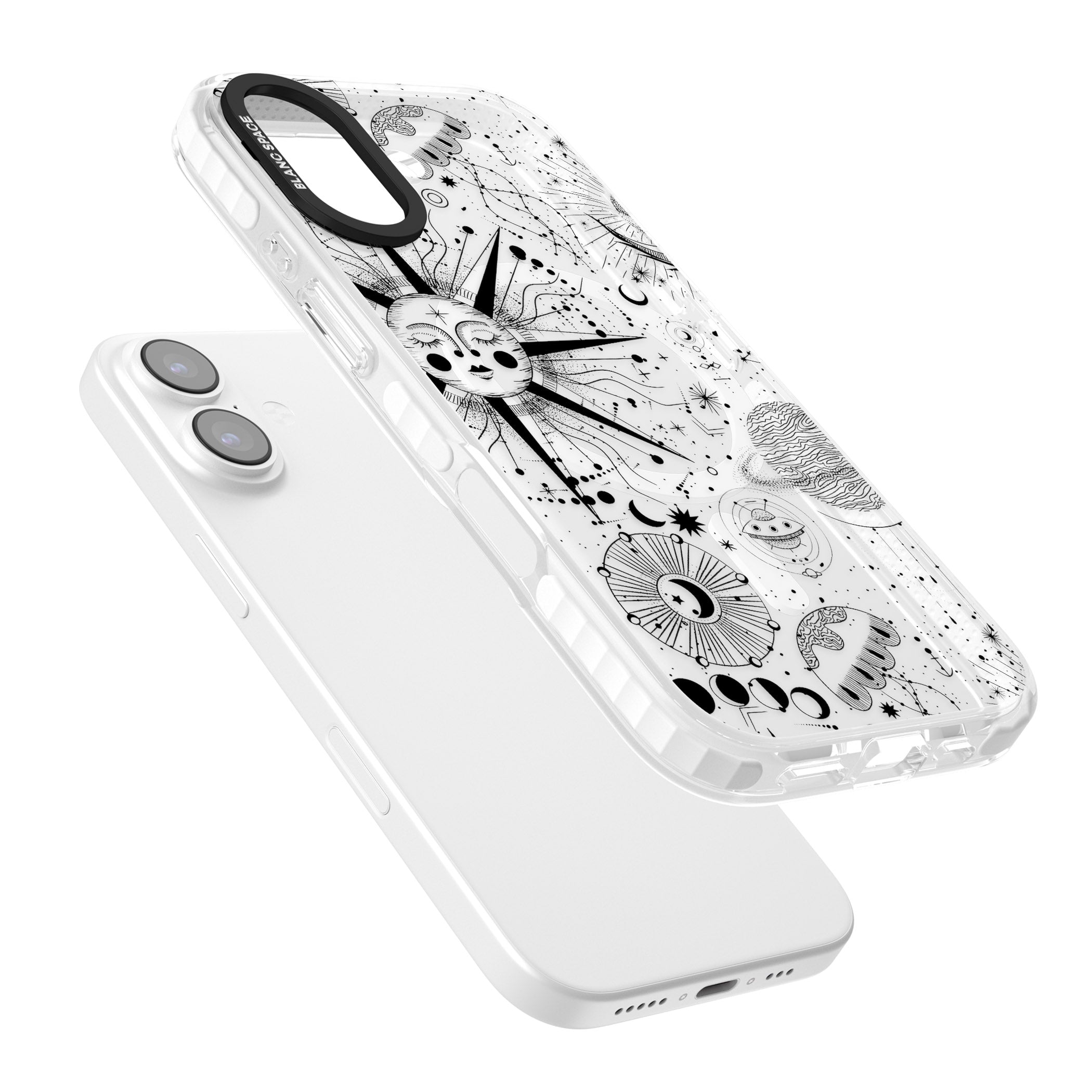 Cosmic Sun Zodiac iPhone 17 Impact Pro Clear Phone Case Colours