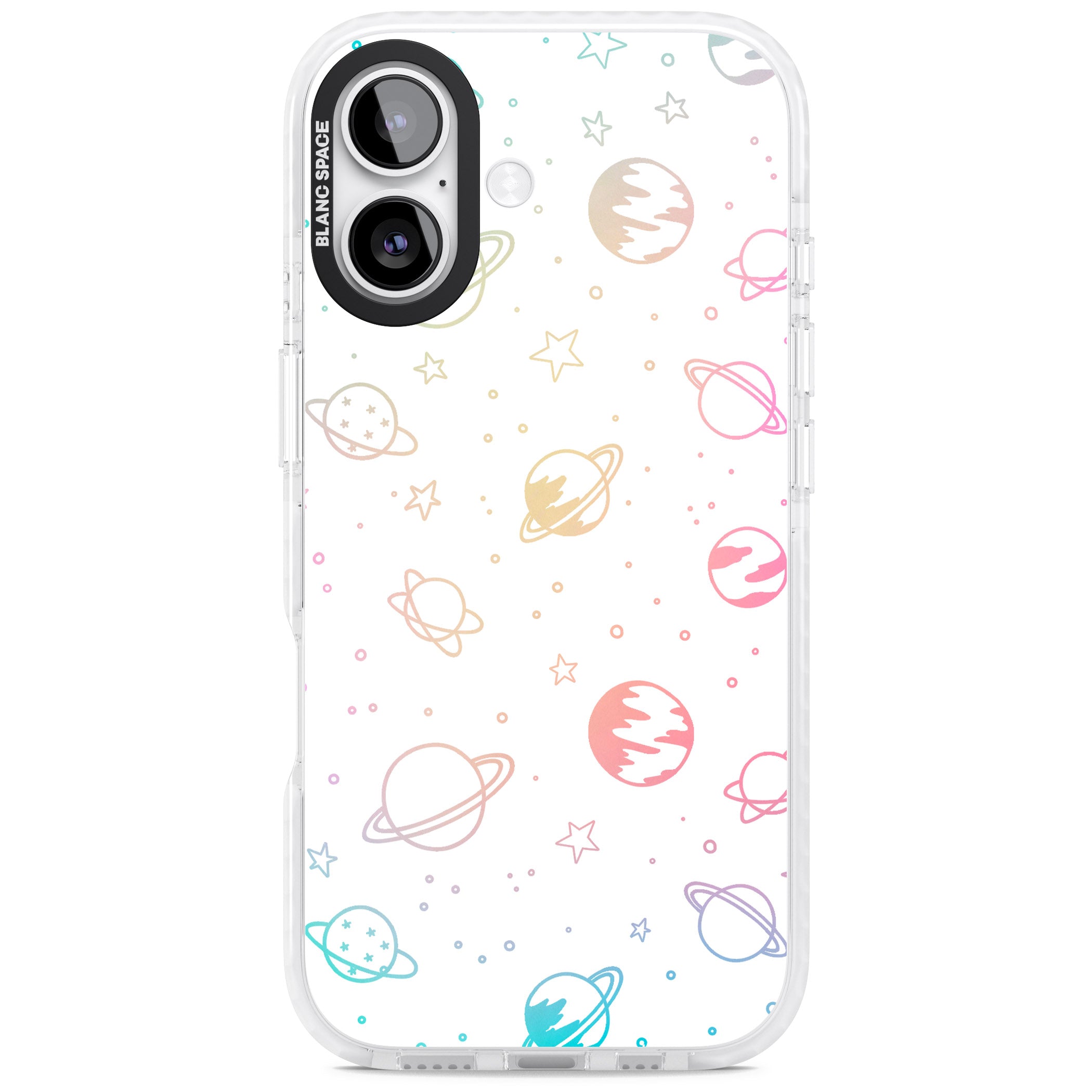 Pastel Cosmic Galaxy iPhone 17 Impact Pro Clear Phone Case