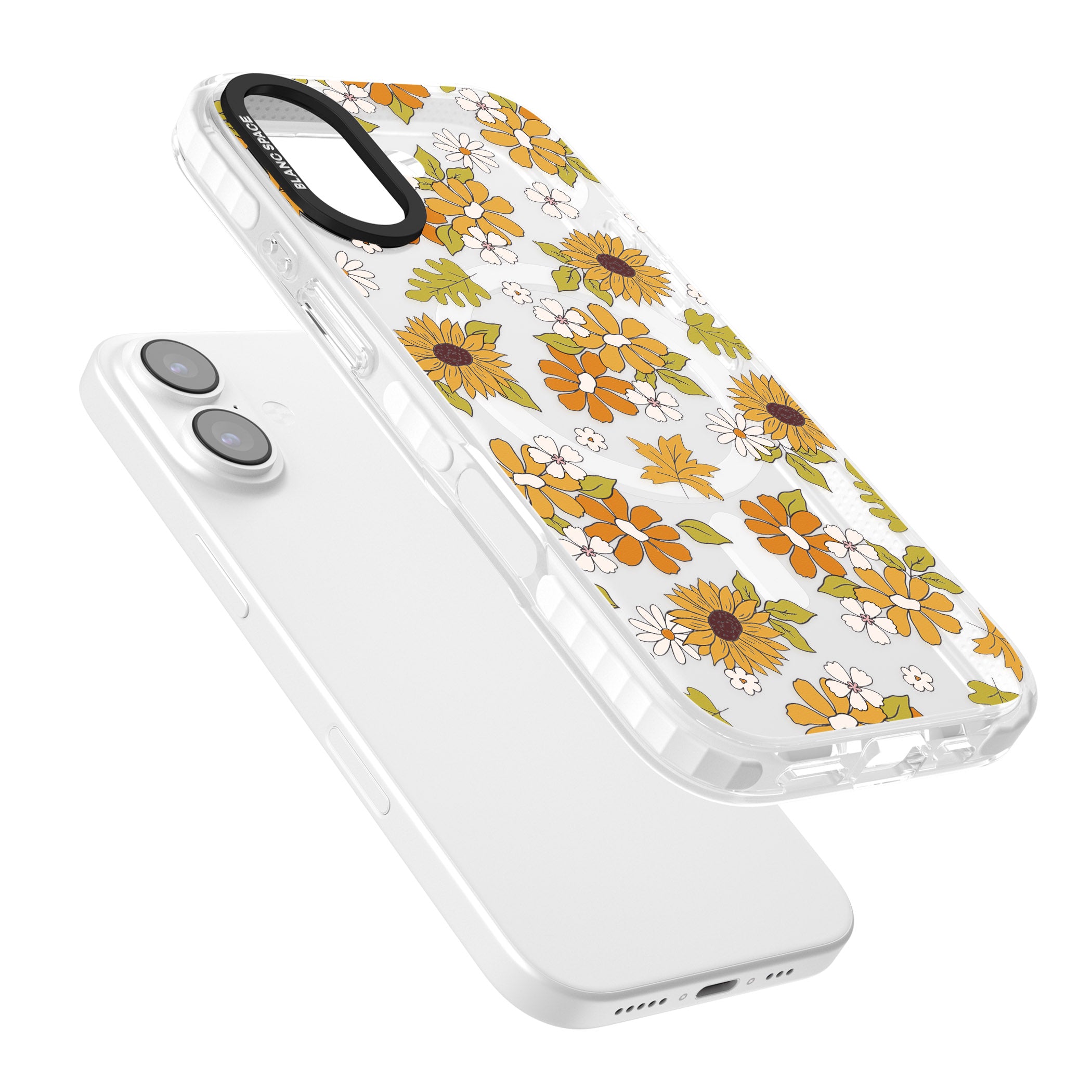 Boho Sunflowers iPhone 17 Impact Pro Clear Phone Case Colours