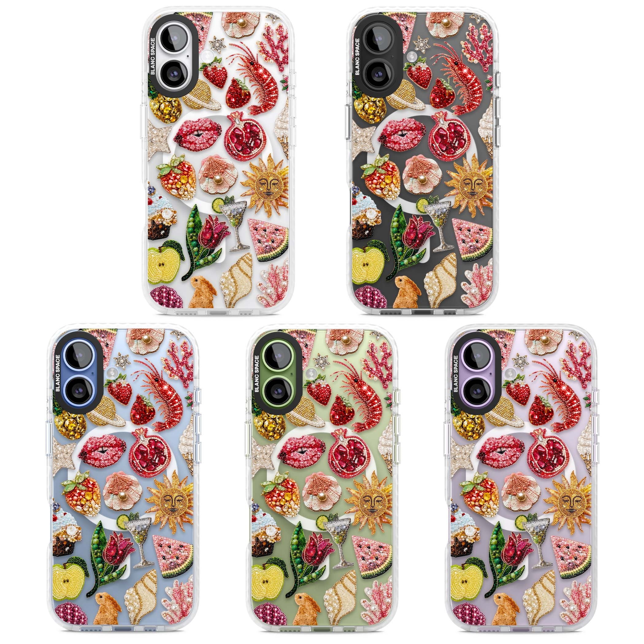 Beaded Riviera coquette iPhone case | Impact Magsafe case for iPhone 17