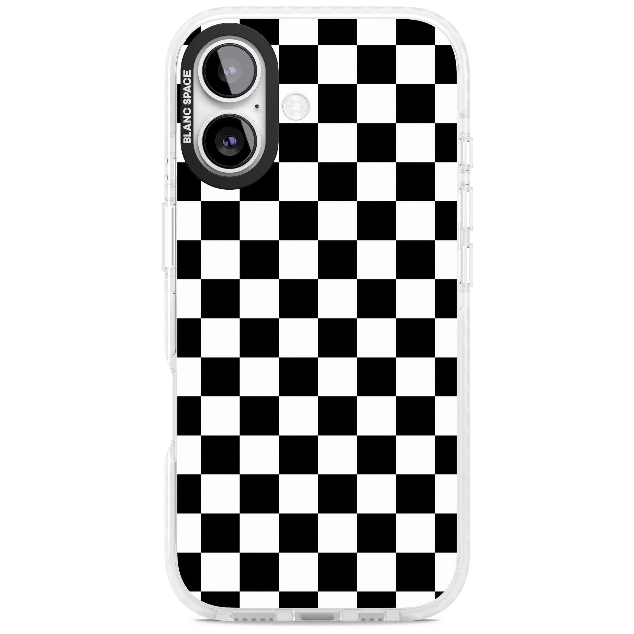 Black Checkered iPhone 17 Impact Pro Clear Phone Case