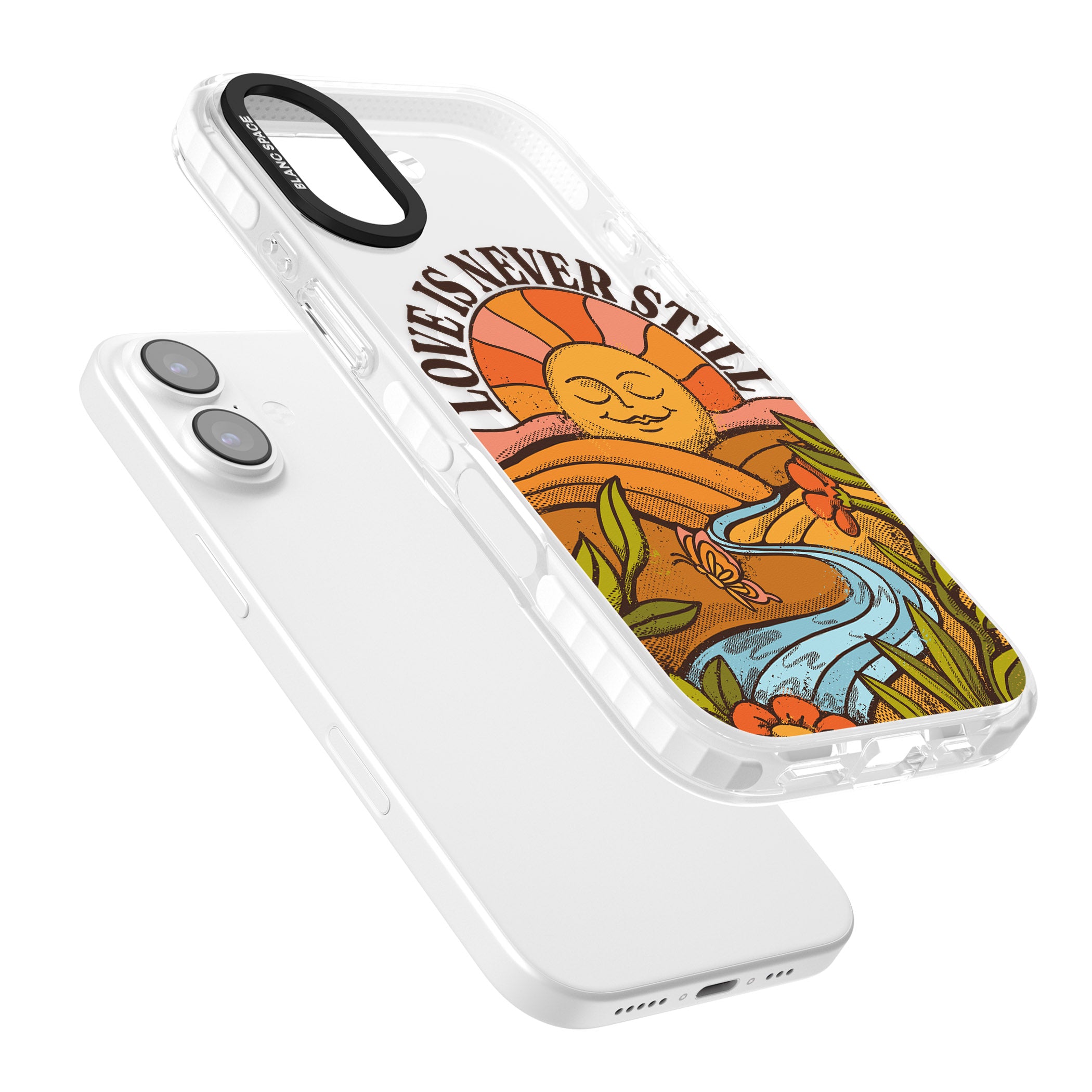 Love Is Never Still iPhone 17 Impact Pro Clear Phone Case Colours