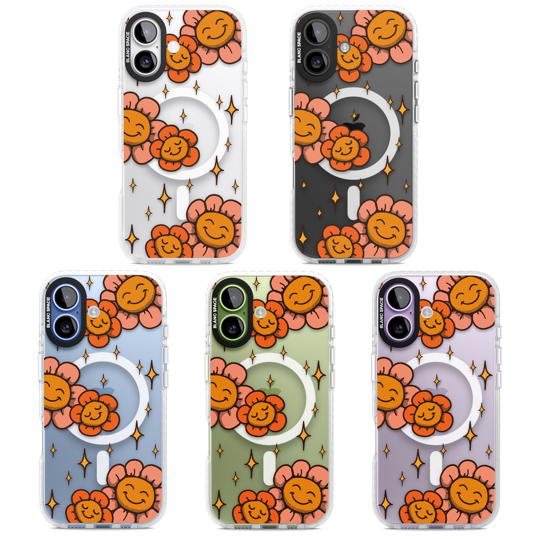 Mellow Flowers iPhone 17 Impact Pro Clear Phone Case APT Impact Protection