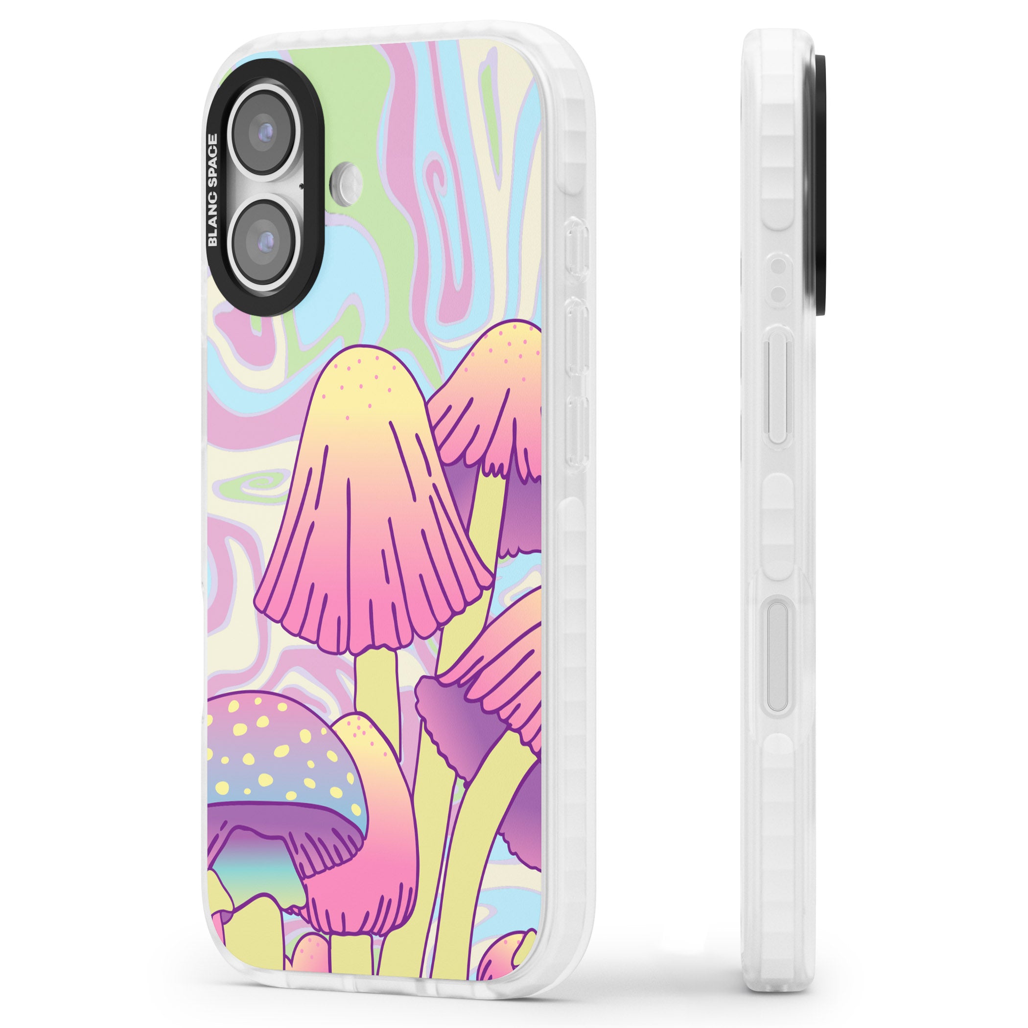 Shroomin' iPhone 17 Impact Pro Clear Phone Case Side Profile