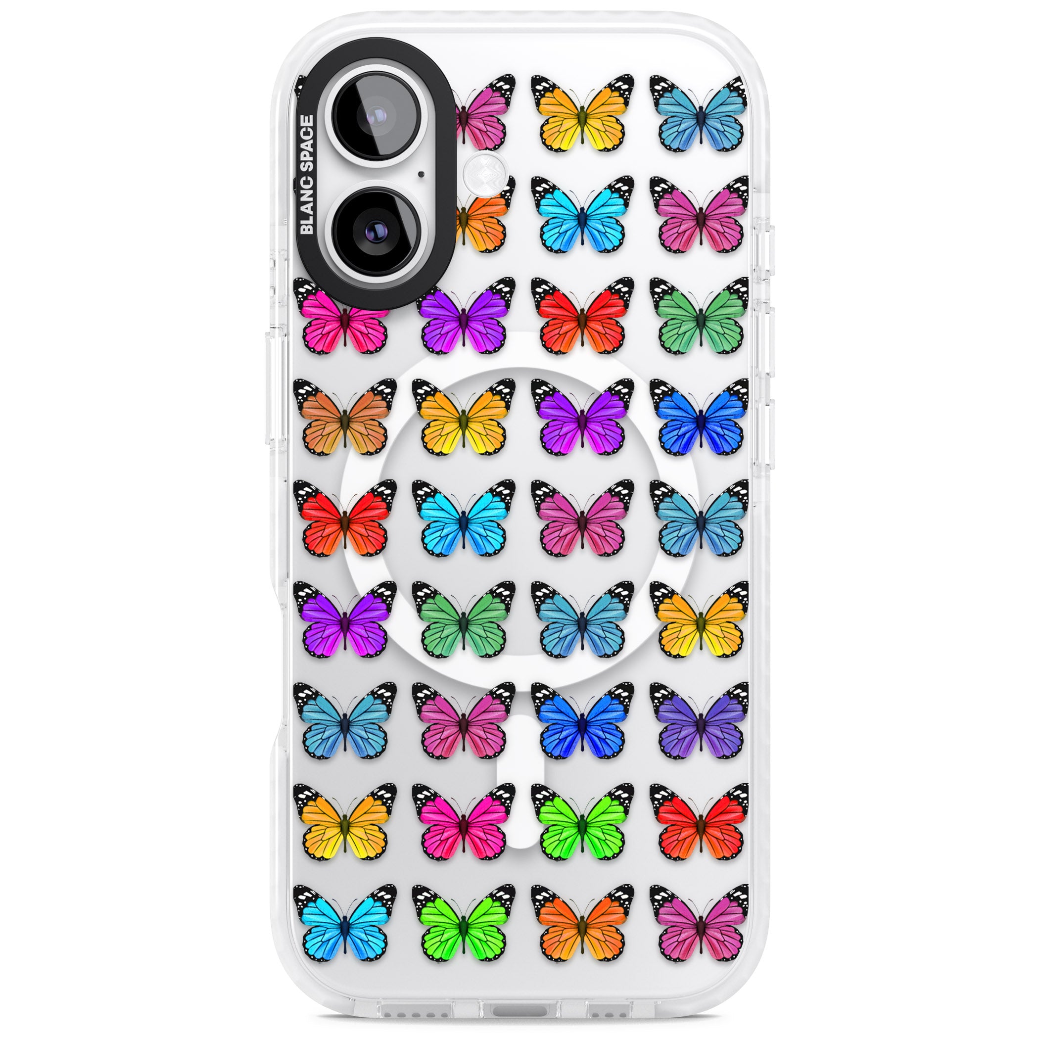 Colourful Butterfly Pattern iPhone 17 Impact Pro Clear Phone Case