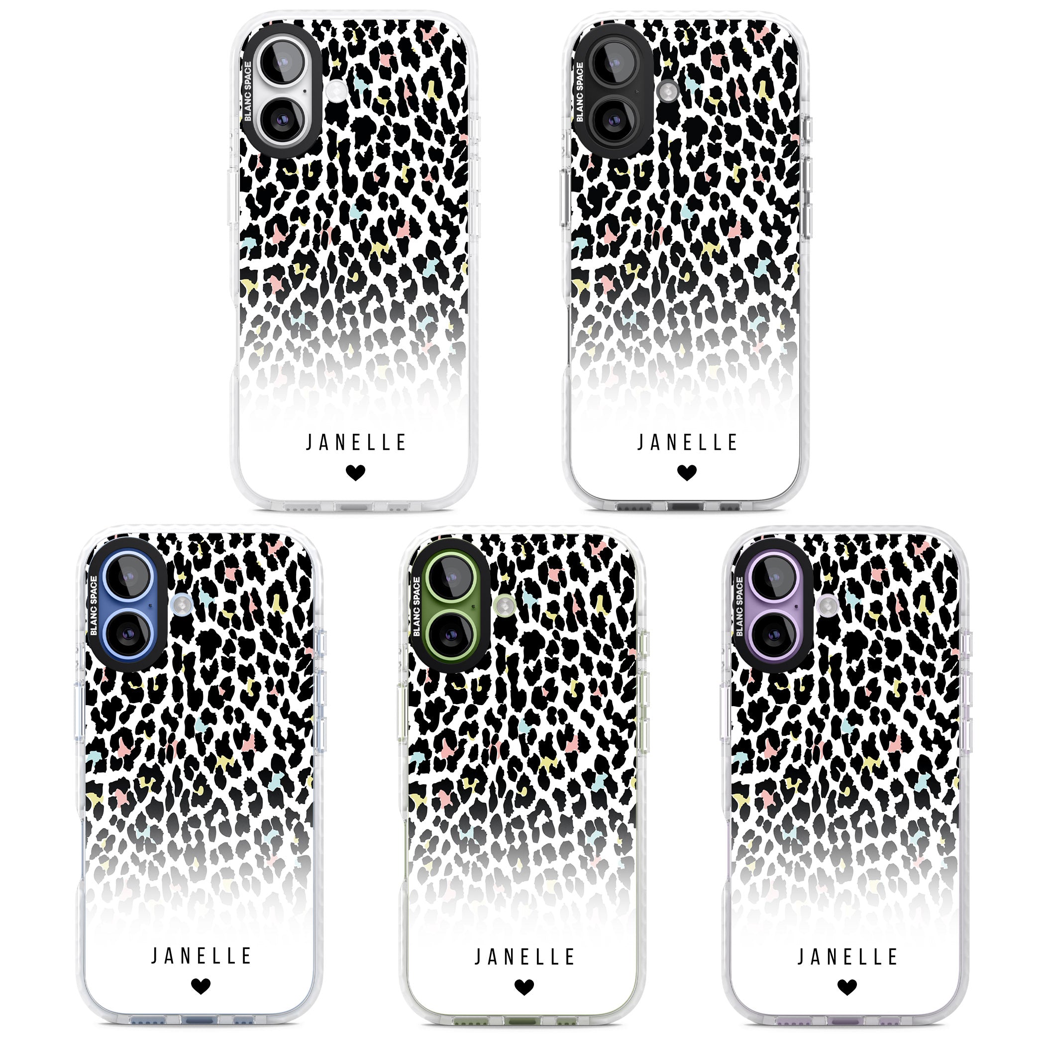 Personalised Pastel Leopard iPhone 17 Impact Pro Clear Phone Case APT Impact Protection