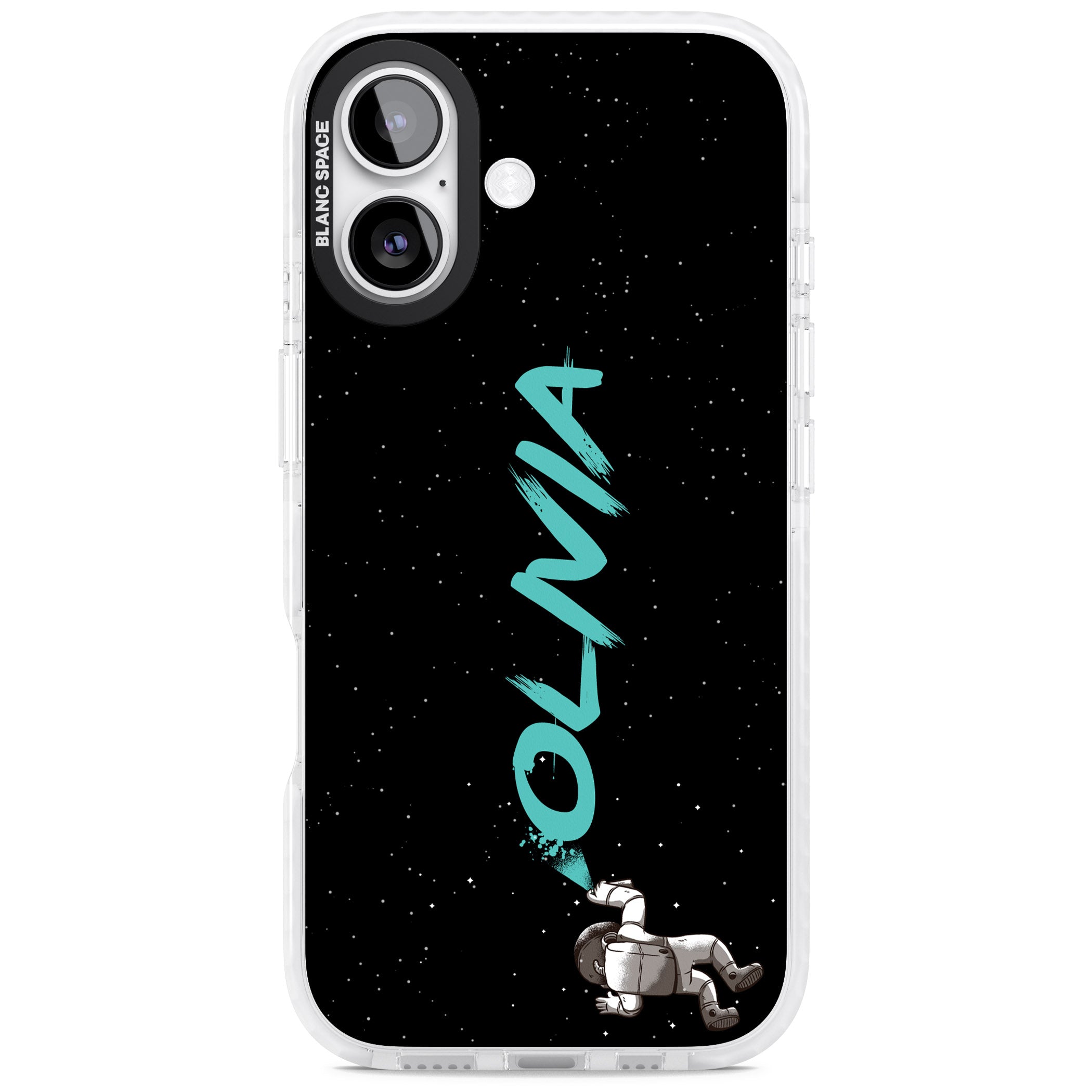 Personalised Astronaut Graffiti iPhone 17 Impact Pro Clear Phone Case