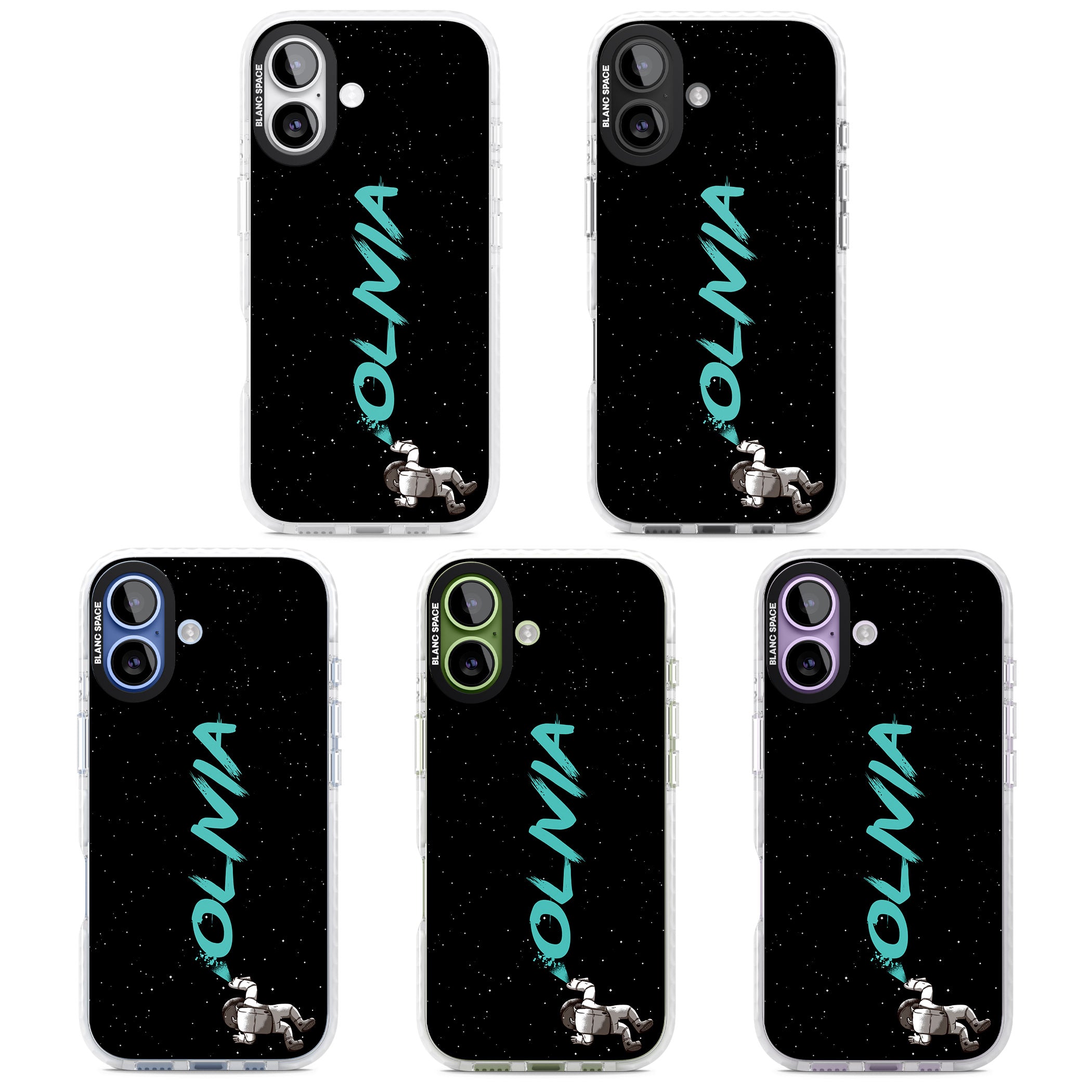 Personalised Astronaut Graffiti iPhone 17 Impact Pro Clear Phone Case APT Impact Protection