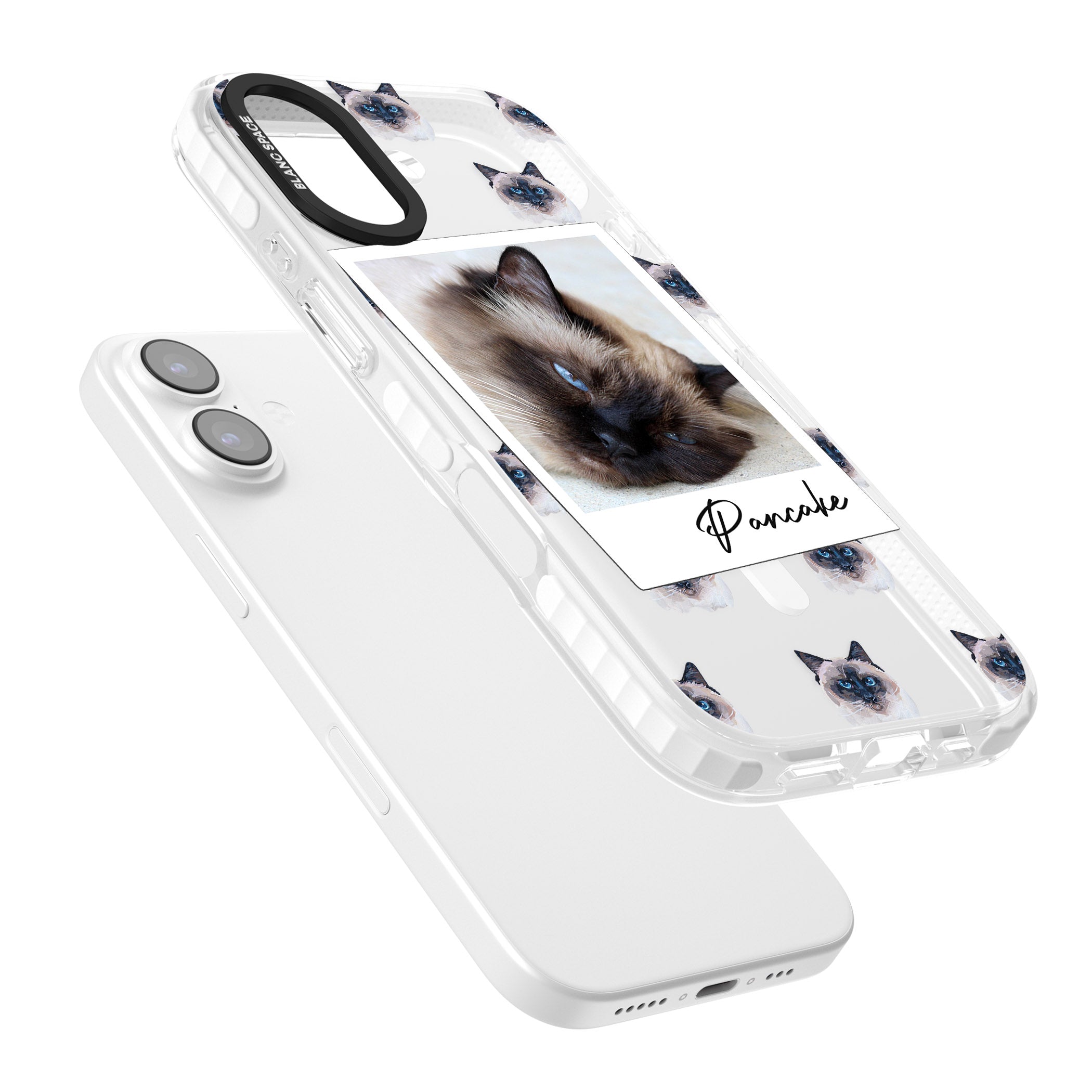 Personalised Burmese Cat Photo iPhone 17 Impact Pro Clear Phone Case Colours