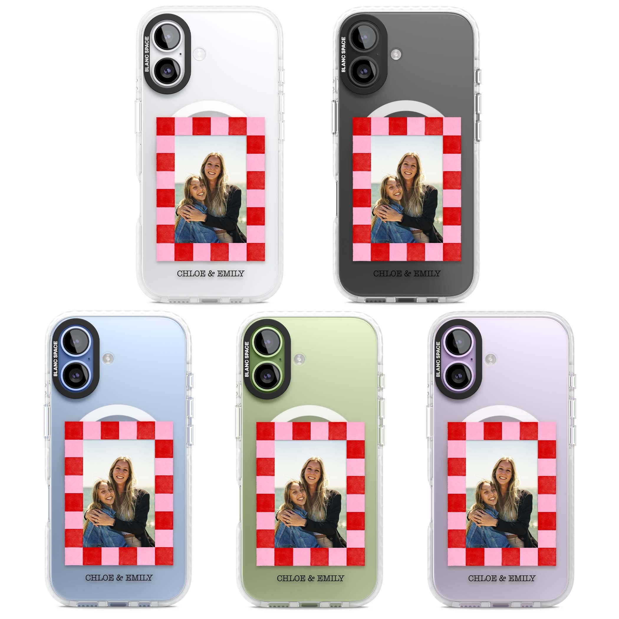 Bubblegum Check Photo for her iPhone case | Impact Magsafe case for iPhone 17