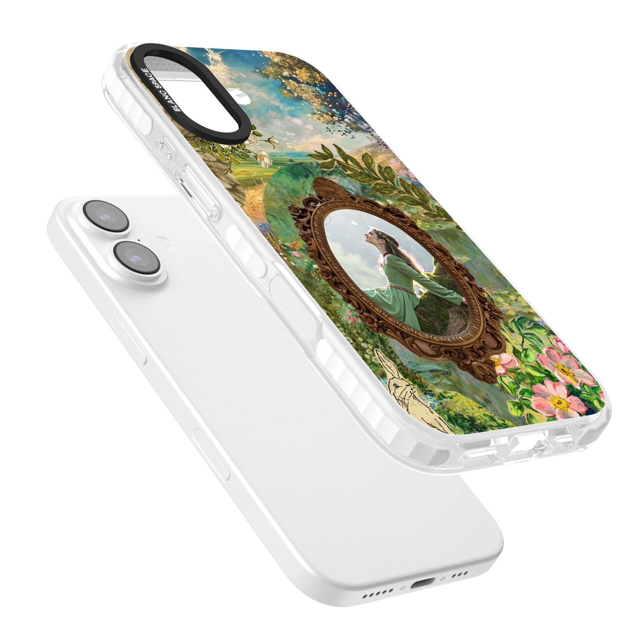 Personalised Meadow Frame iPhone 17 Impact Pro Clear Phone Case Colours