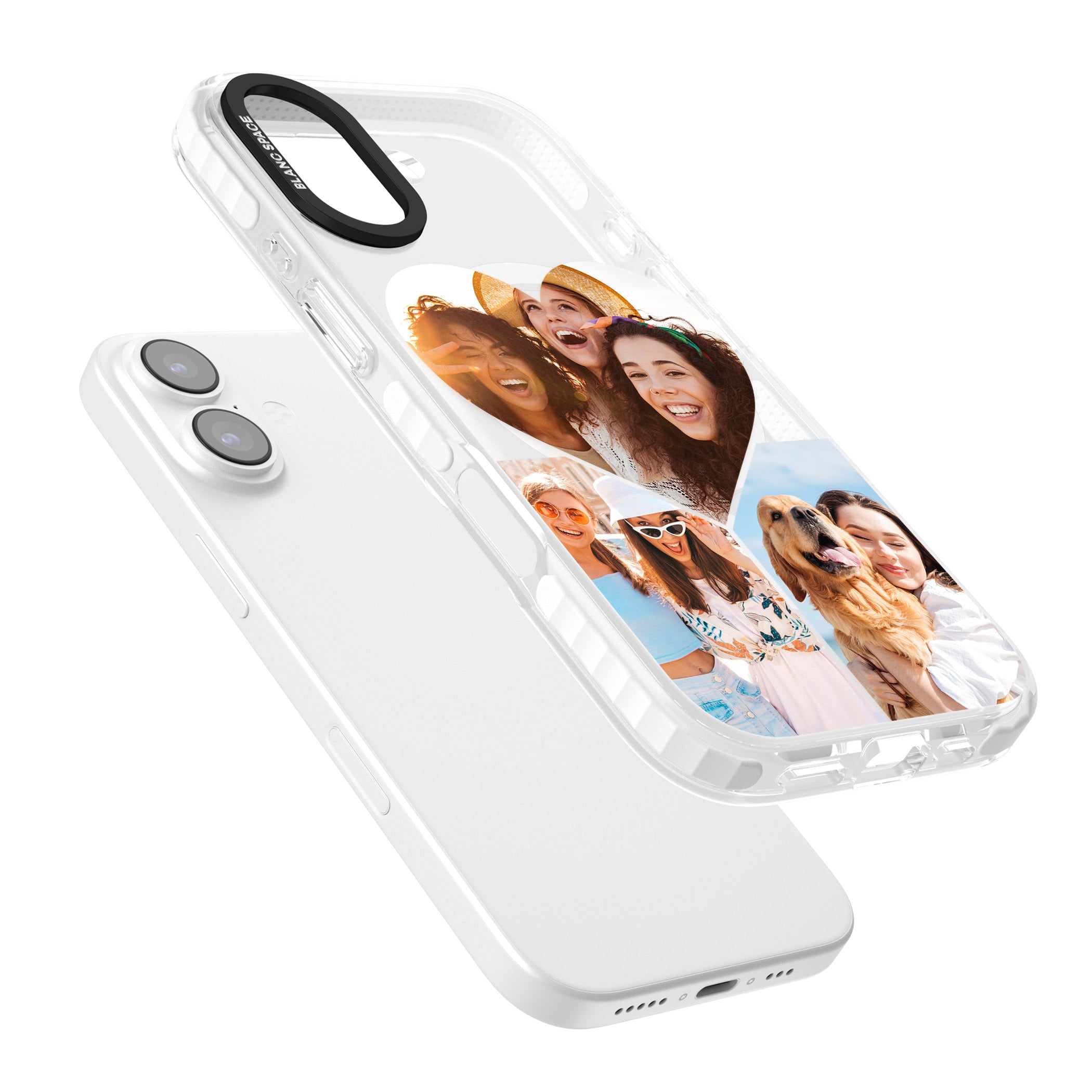 Personalised Heart Photo iPhone 17 Impact Pro Clear Phone Case Colours