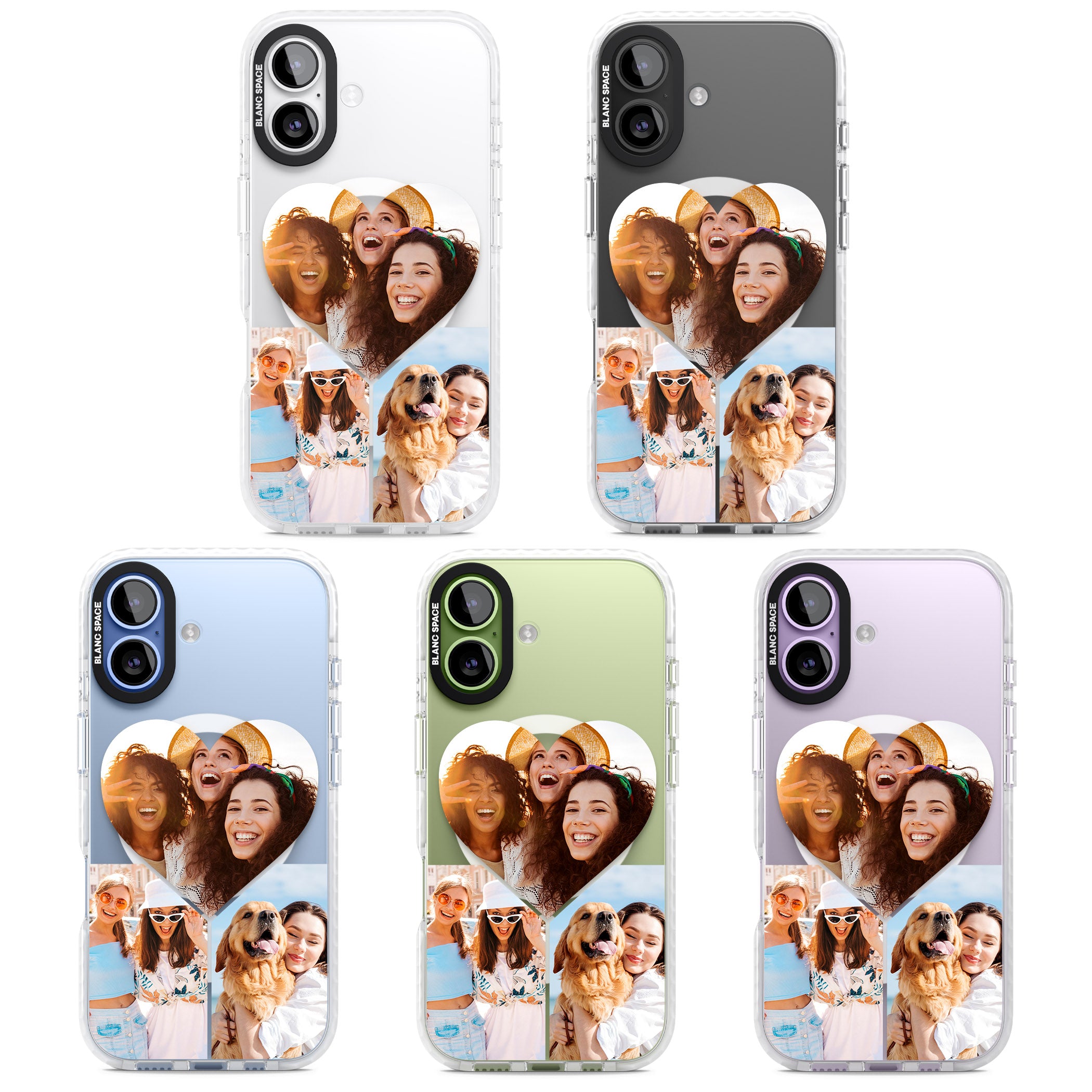 Personalised Heart Photo iPhone 17 Impact Pro Clear Phone Case APT Impact Protection