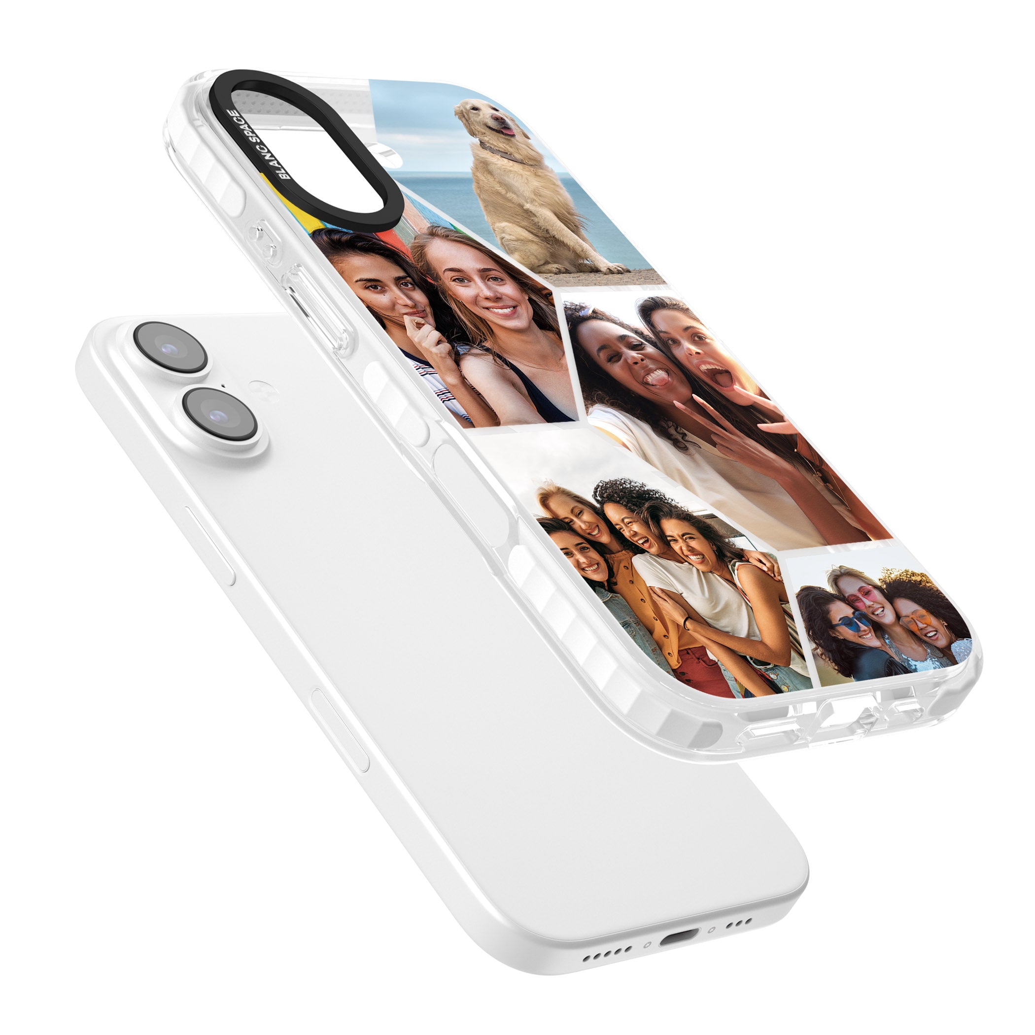 Personalised Beehive Photo Grid iPhone 17 Impact Pro Clear Phone Case Colours