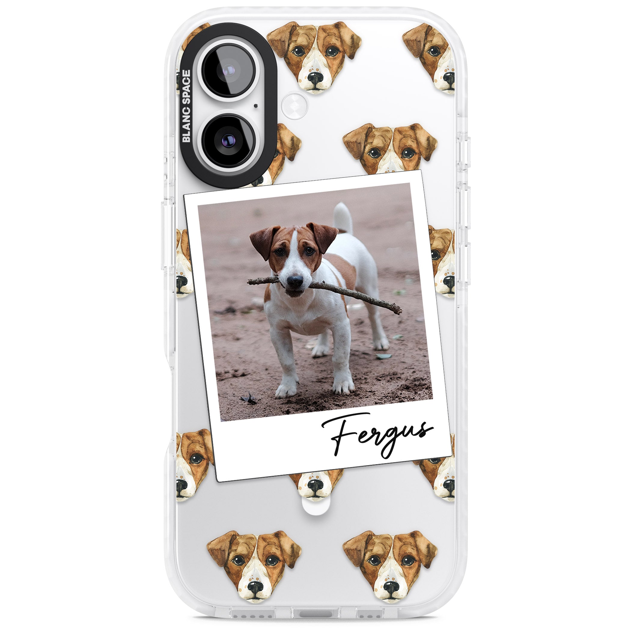 Personalised Jack Russell Instant Camera Photo iPhone 17 Impact Pro Clear Phone Case