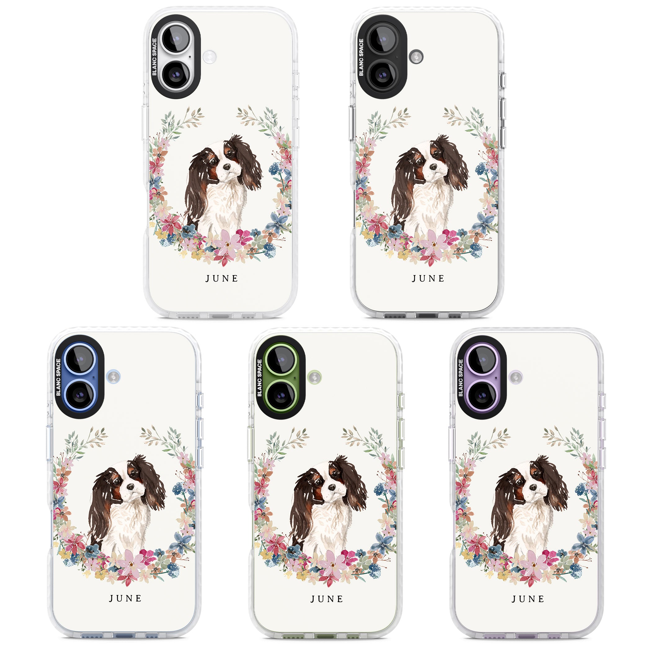 Personalised King Charles Floral Portrait iPhone 17 Impact Pro Clear Phone Case APT Impact Protection