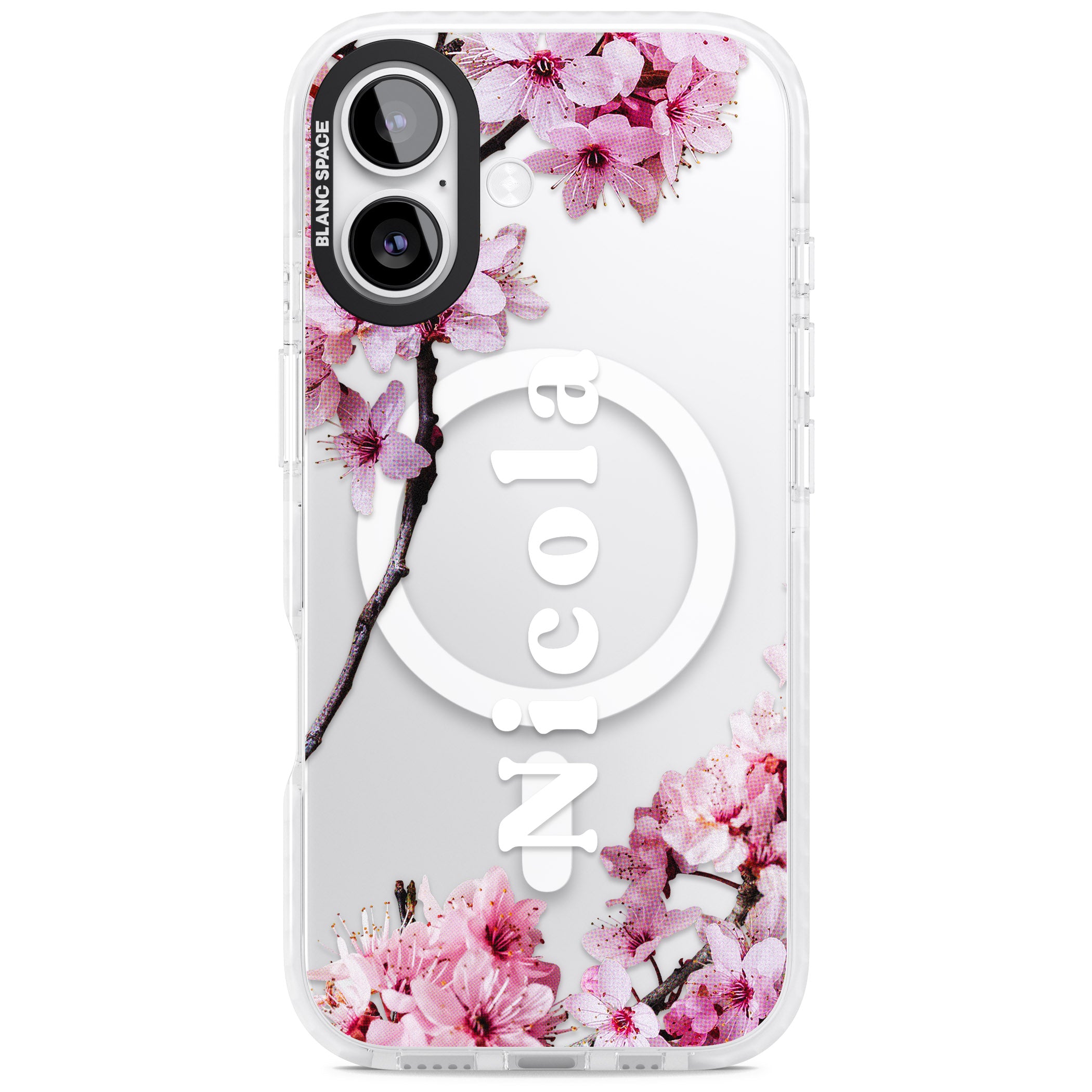 Personalised Cherry Blossom Elegance Classic iPhone 17 Impact Pro Clear Phone Case