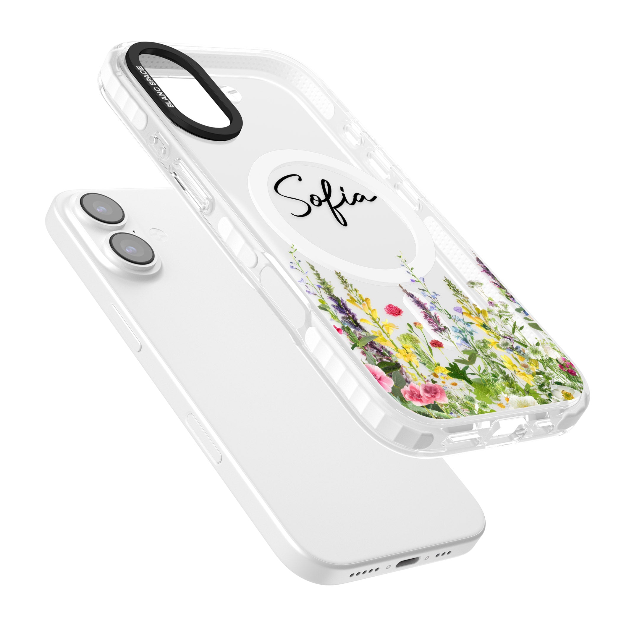 Personalised Garden Wildfowers iPhone 17 Impact Pro Clear Phone Case Colours