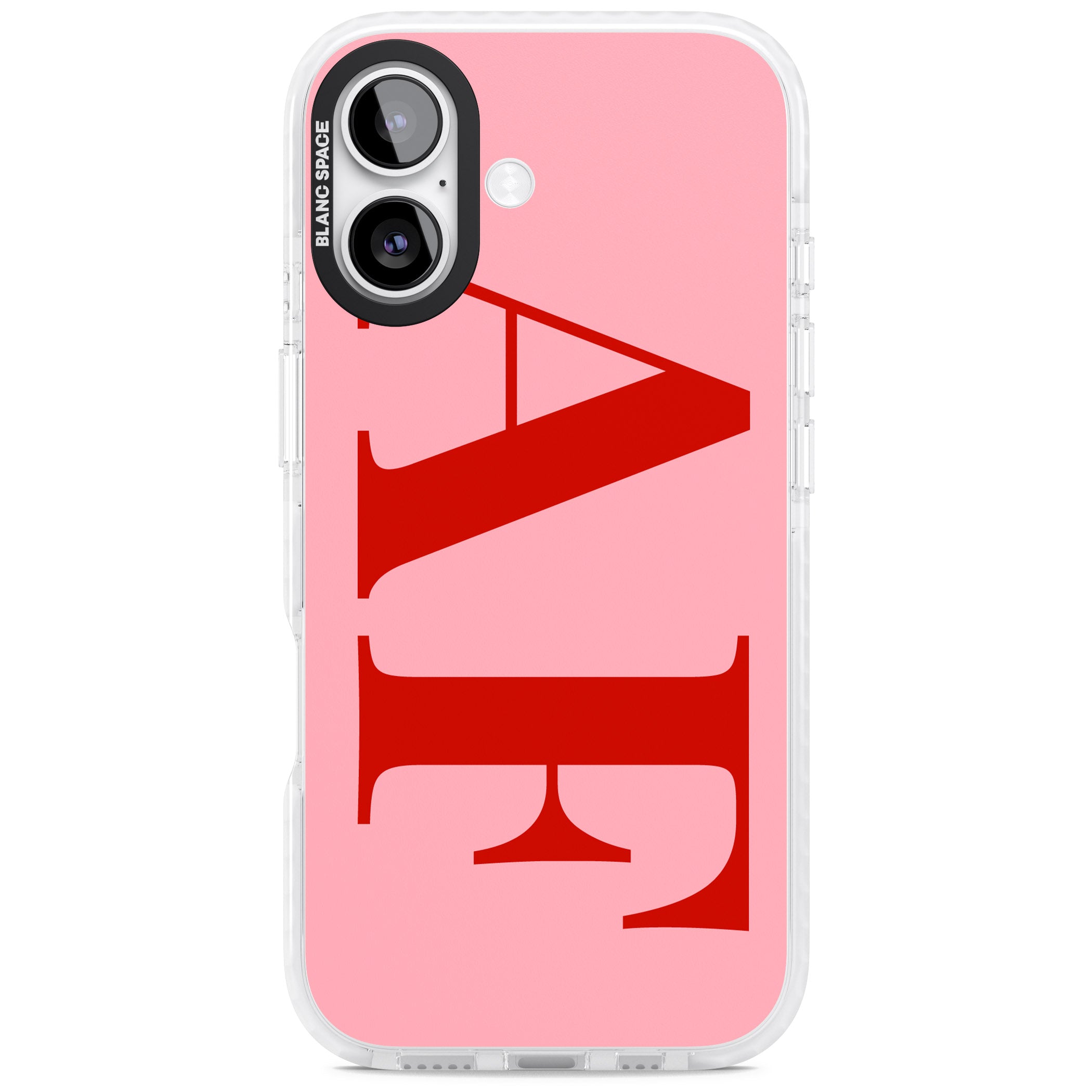 Personalised Red & Pink Letters iPhone 17 Impact Pro Clear Phone Case