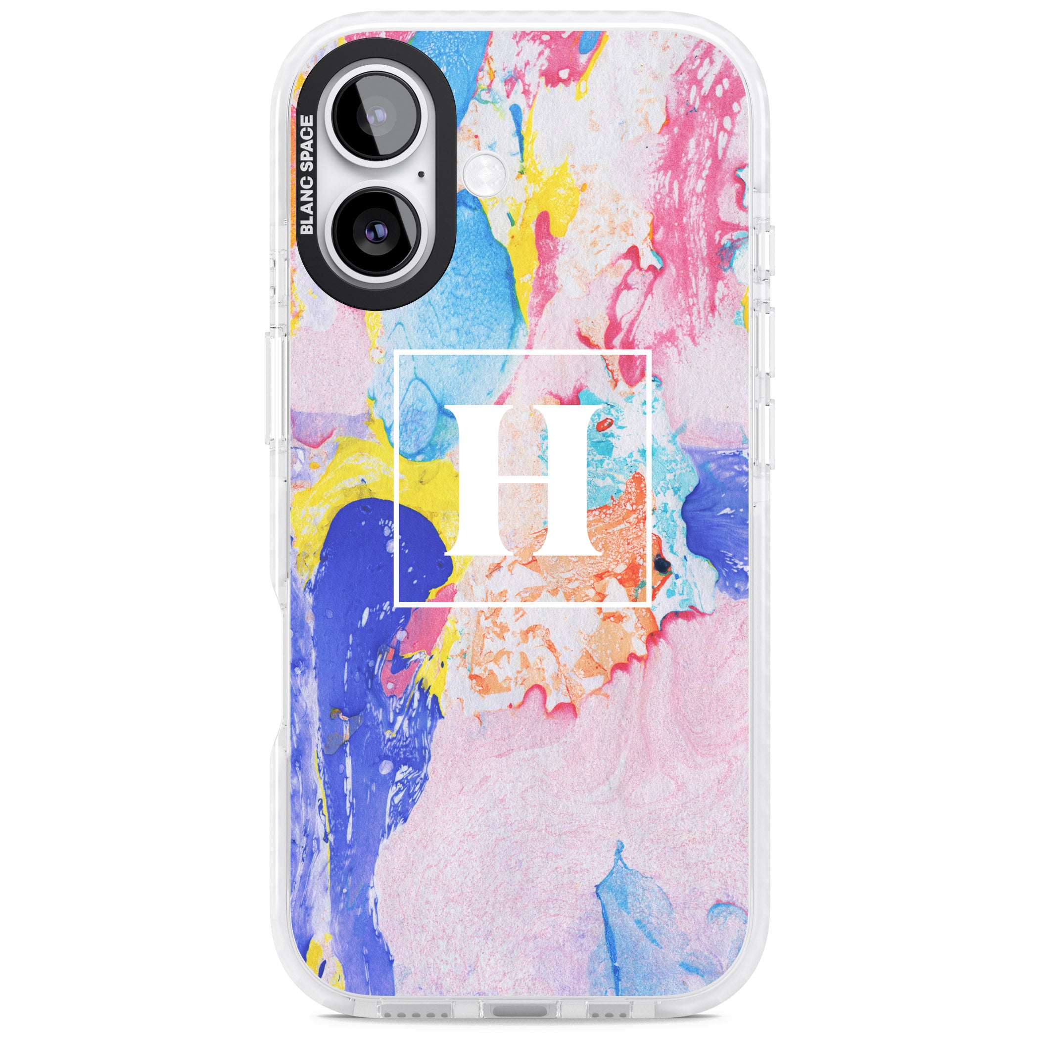 Personalised Pastel Marble Mix iPhone 17 Impact Pro Clear Phone Case