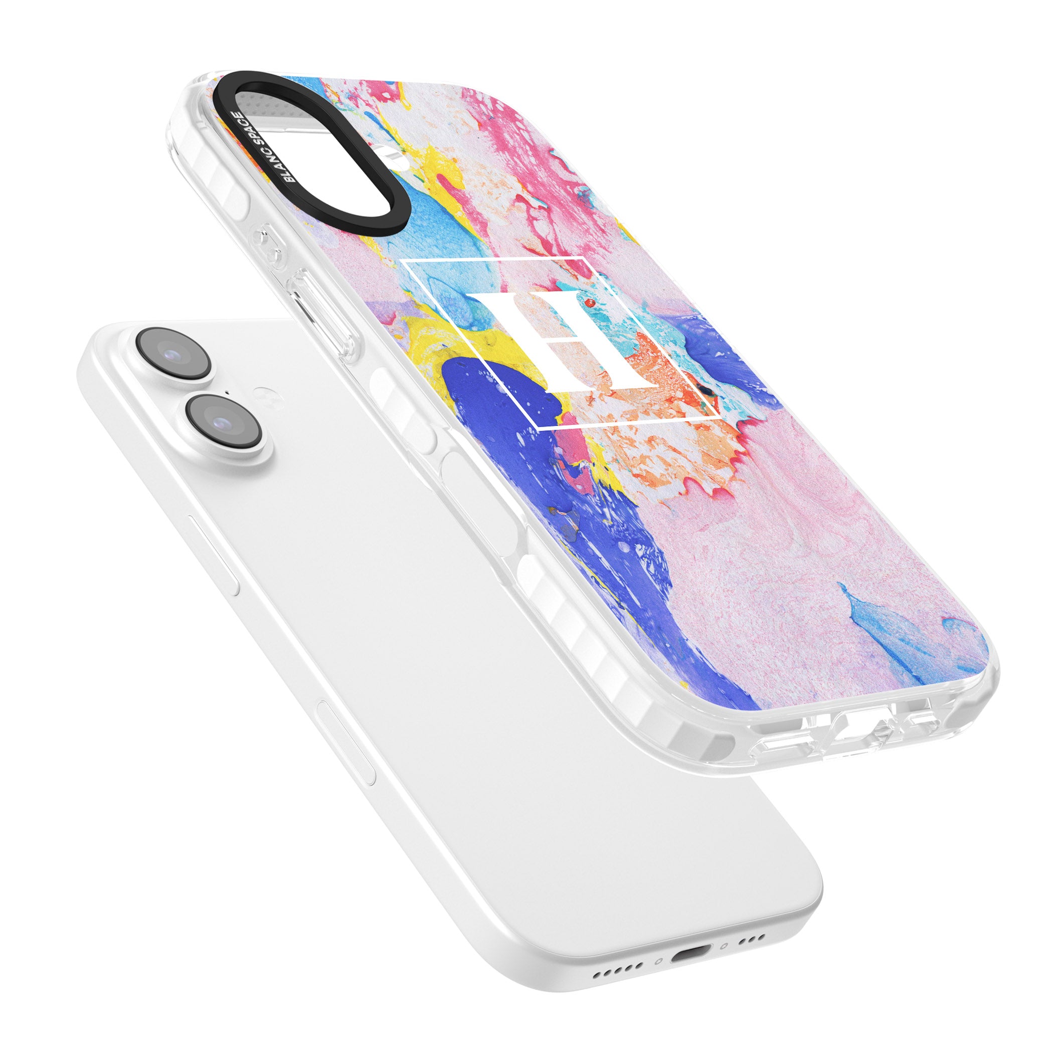 Personalised Pastel Marble Mix iPhone 17 Impact Pro Clear Phone Case Colours