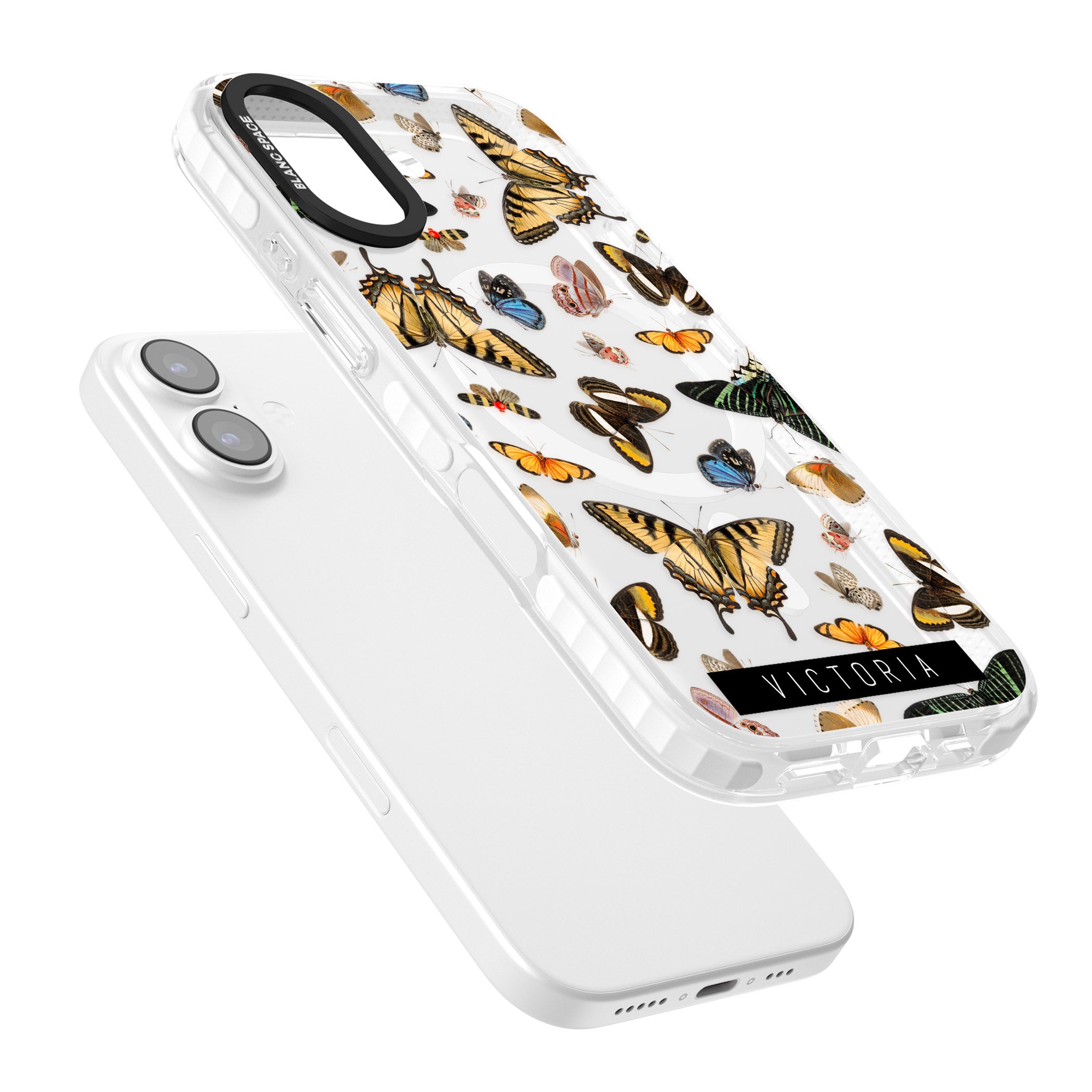 Personalised Butterfly Archive iPhone 17 Impact Pro Clear Phone Case Colours