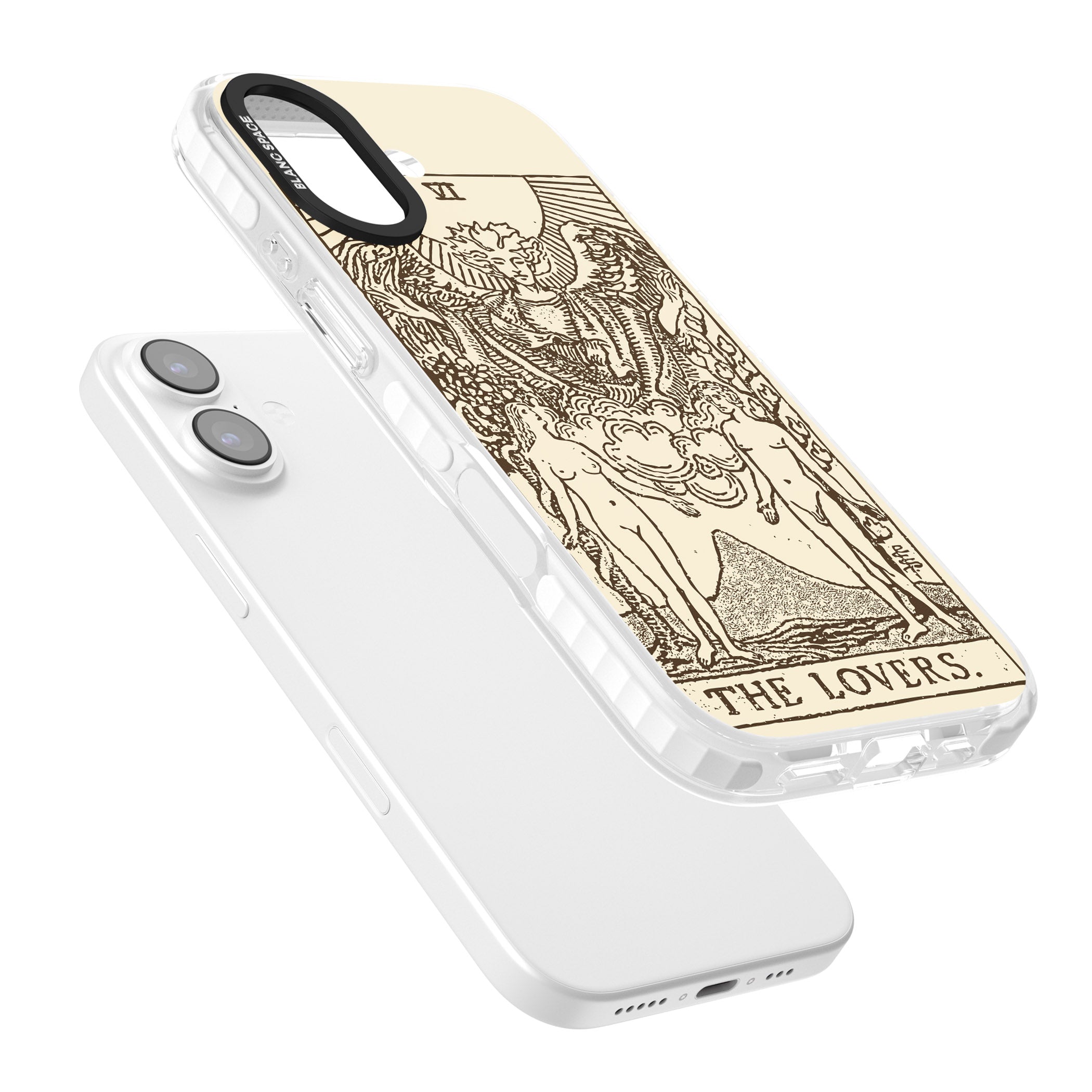 Personalised The Lovers Tarot Card (Cream) iPhone 17 Impact Pro Clear Phone Case Colours