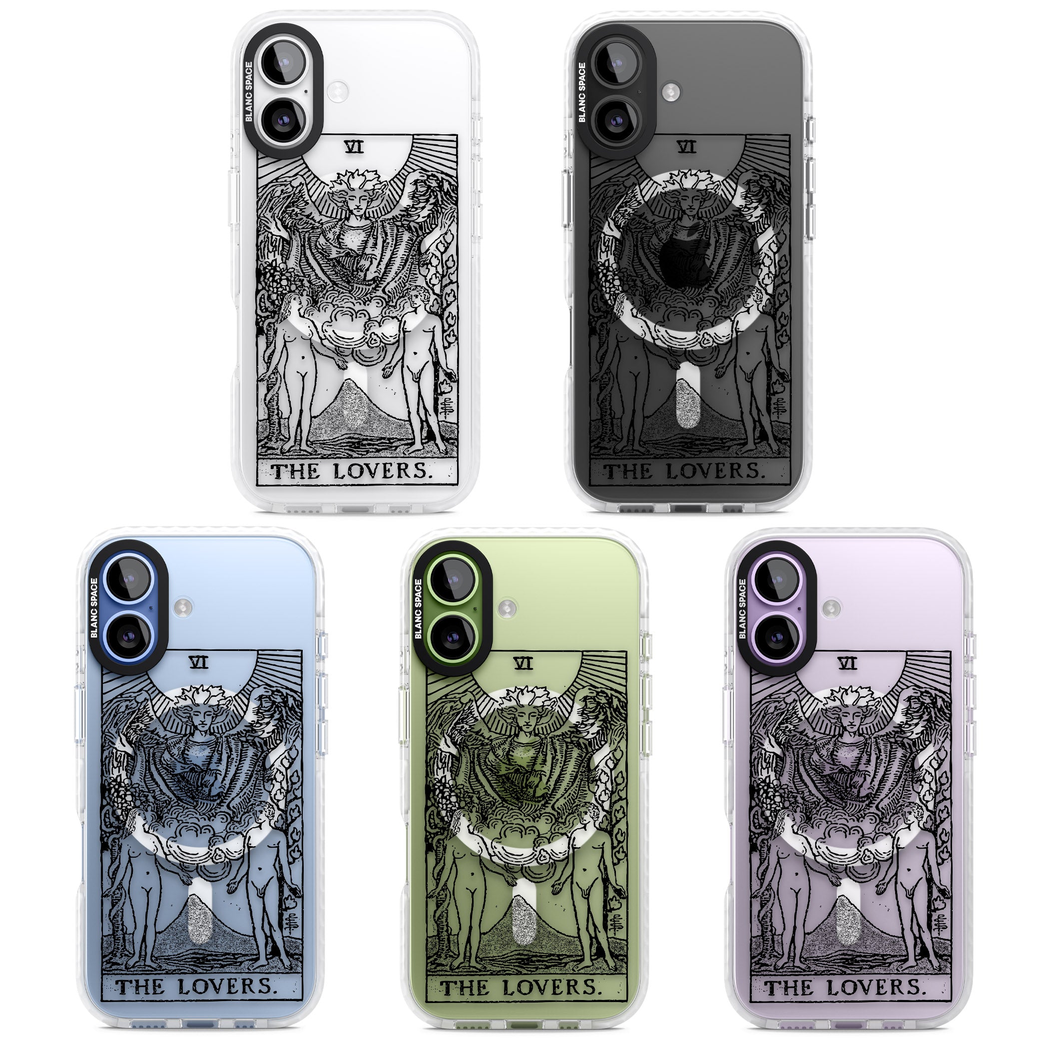 Personalised The Lovers Tarot Card (Clear) iPhone 17 Impact Pro Clear Phone Case APT Impact Protection