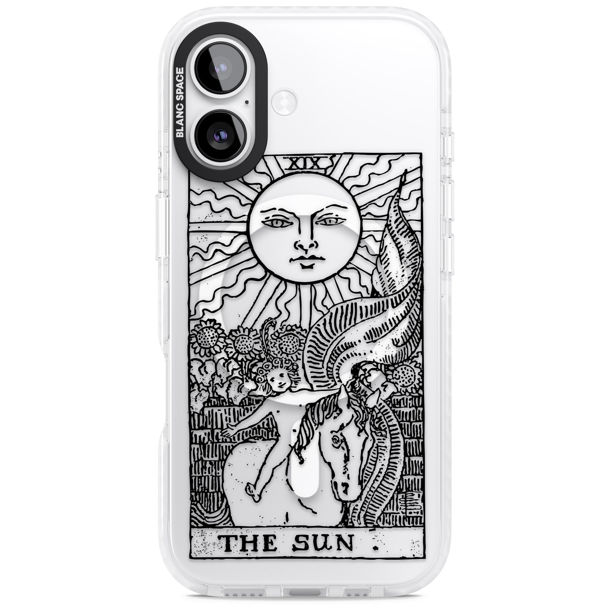 Personalised The Sun Tarot Card (Clear) iPhone 17 Impact Pro Clear Phone Case