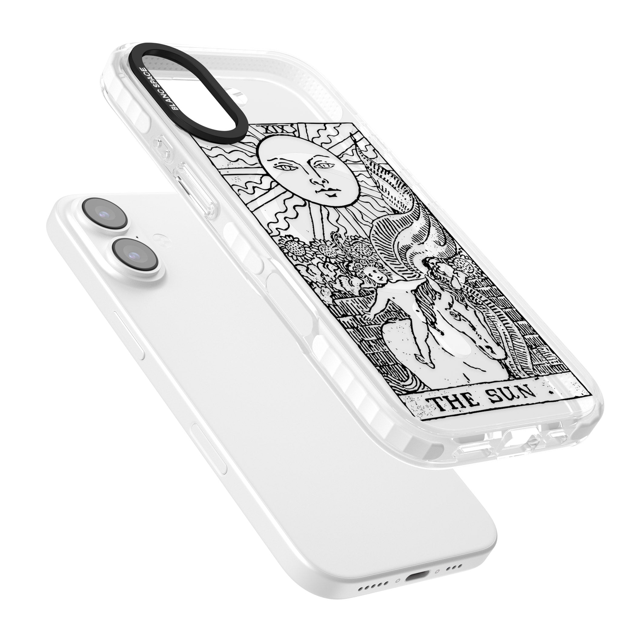 Personalised The Sun Tarot Card (Clear) iPhone 17 Impact Pro Clear Phone Case Colours