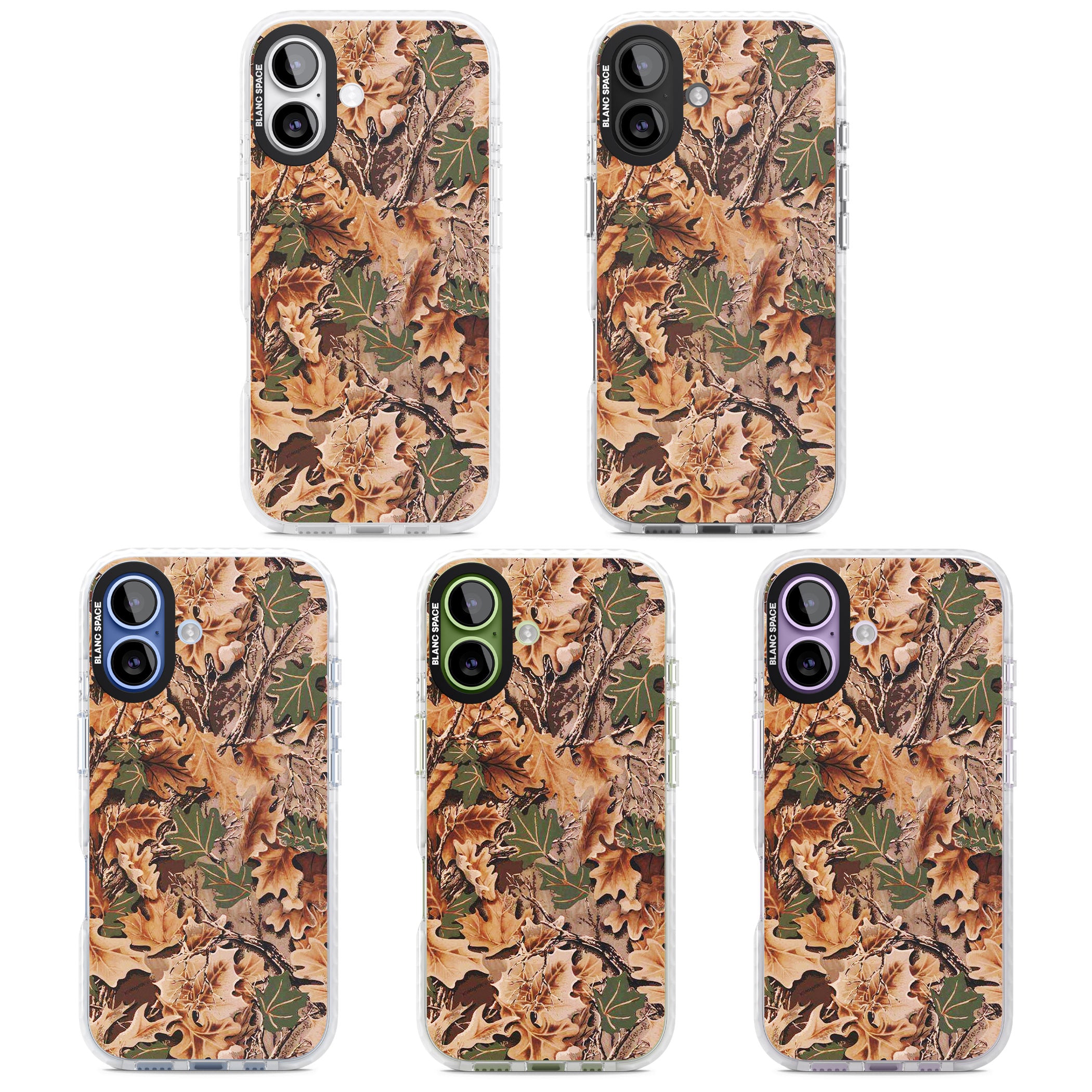 Leaves Camo iPhone 17 Impact Pro Clear Phone Case APT Impact Protection
