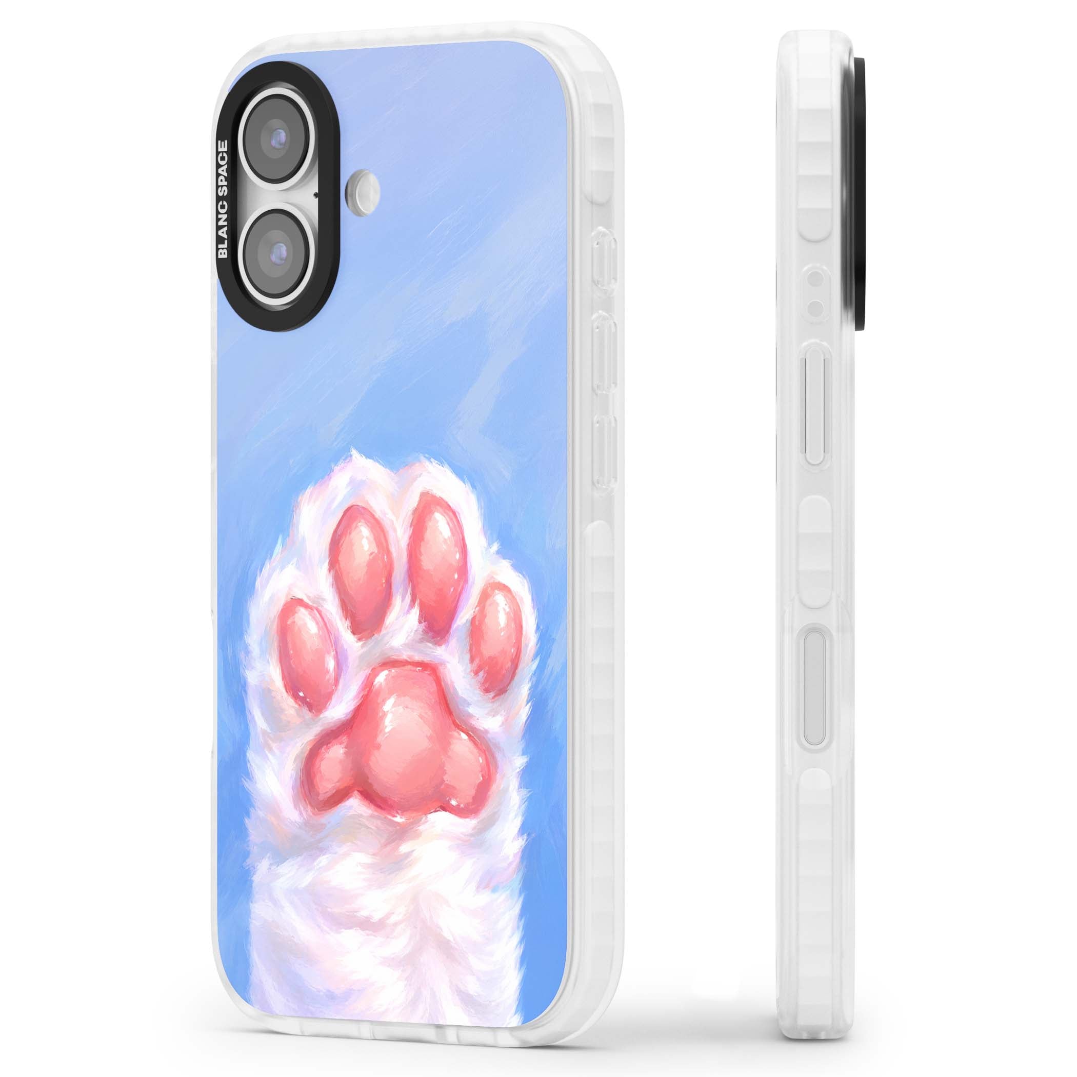 Soft White Paw cute iPhone case | Impact Magsafe case for iPhone 17