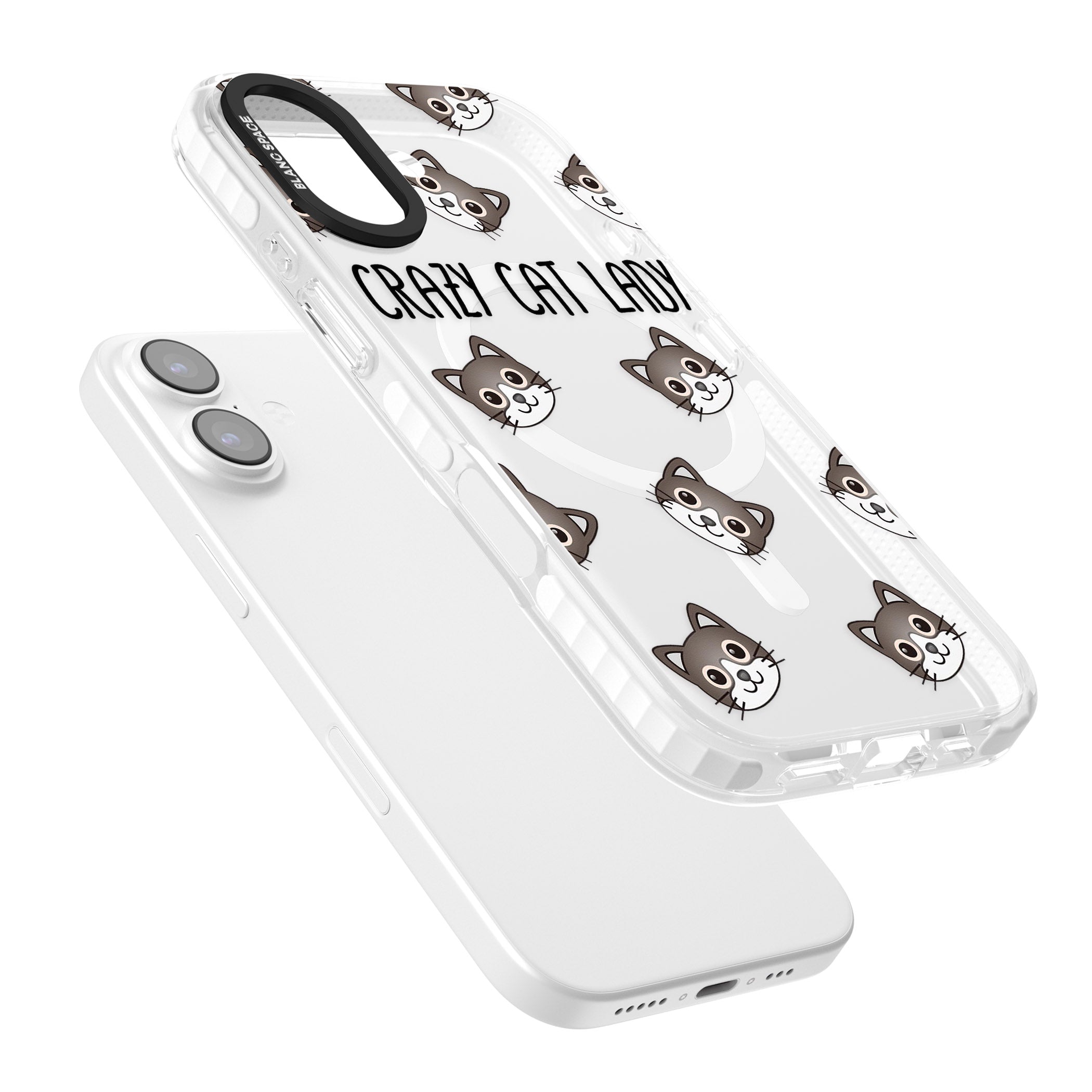 Crazy Cat Lady iPhone 17 Impact Pro Clear Phone Case Colours