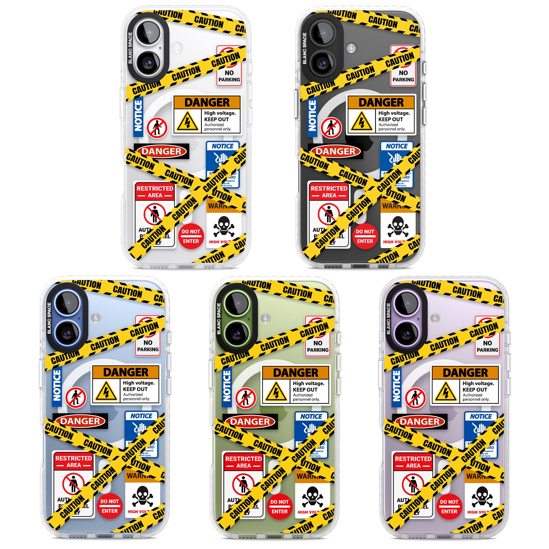 Caution Sign iPhone 17 Impact Pro Clear Phone Case APT Impact Protection