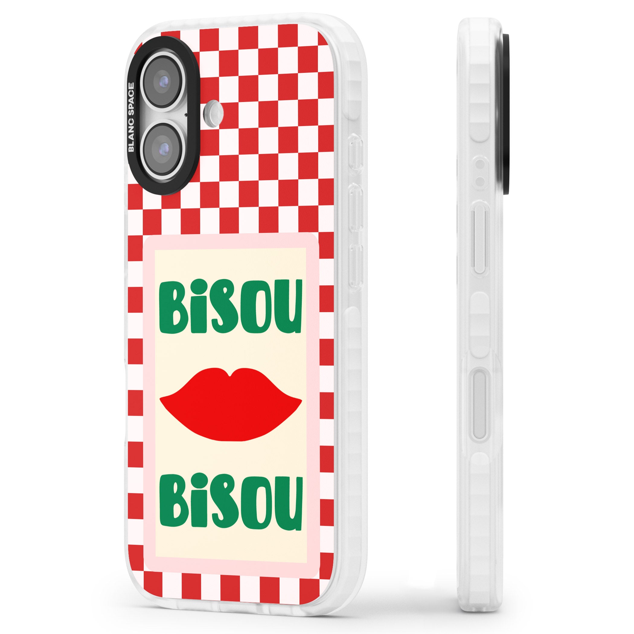 Bisou iPhone 17 Impact Pro Clear Phone Case Side Profile