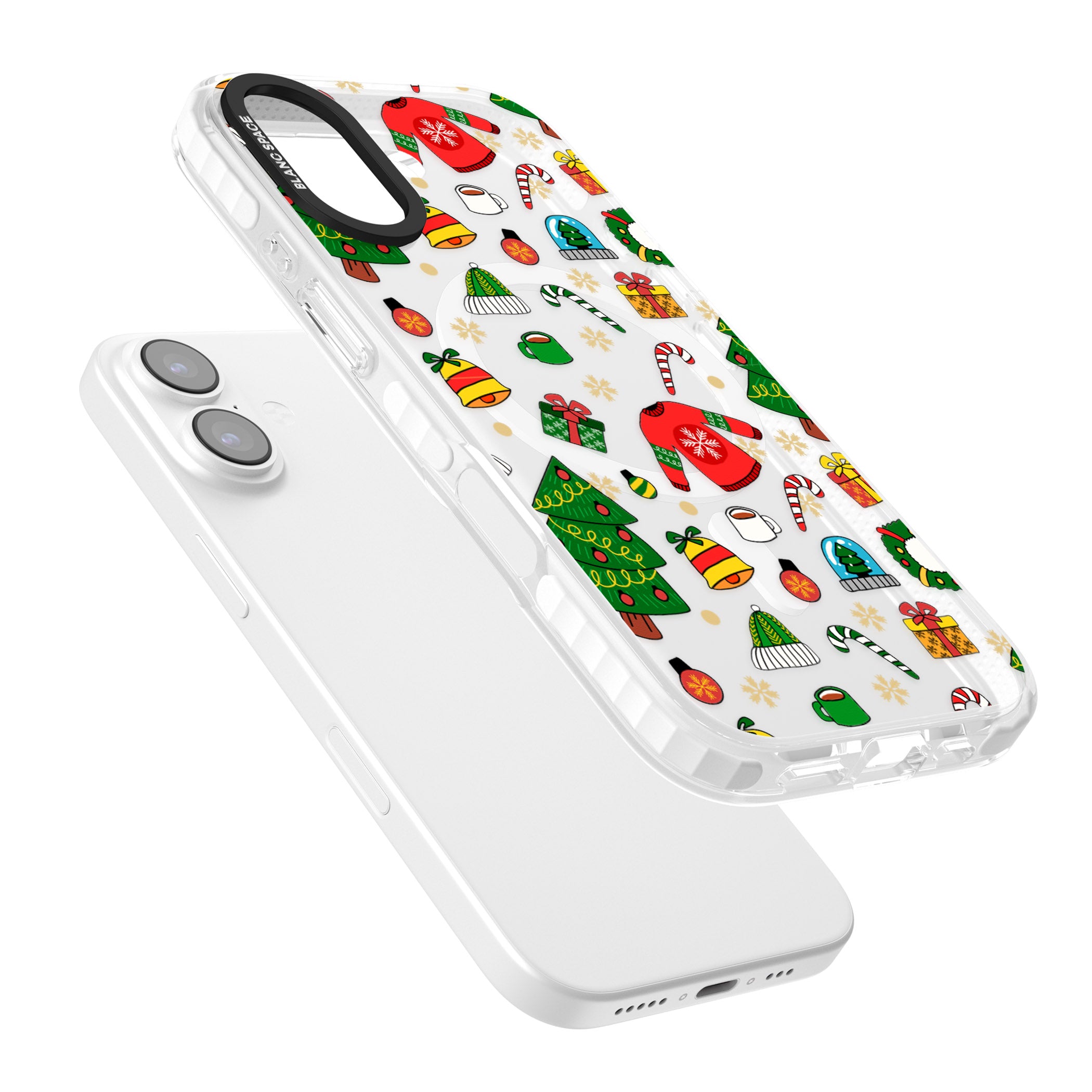 Christmas Mixture Pattern iPhone 17 Impact Pro Clear Phone Case Colours